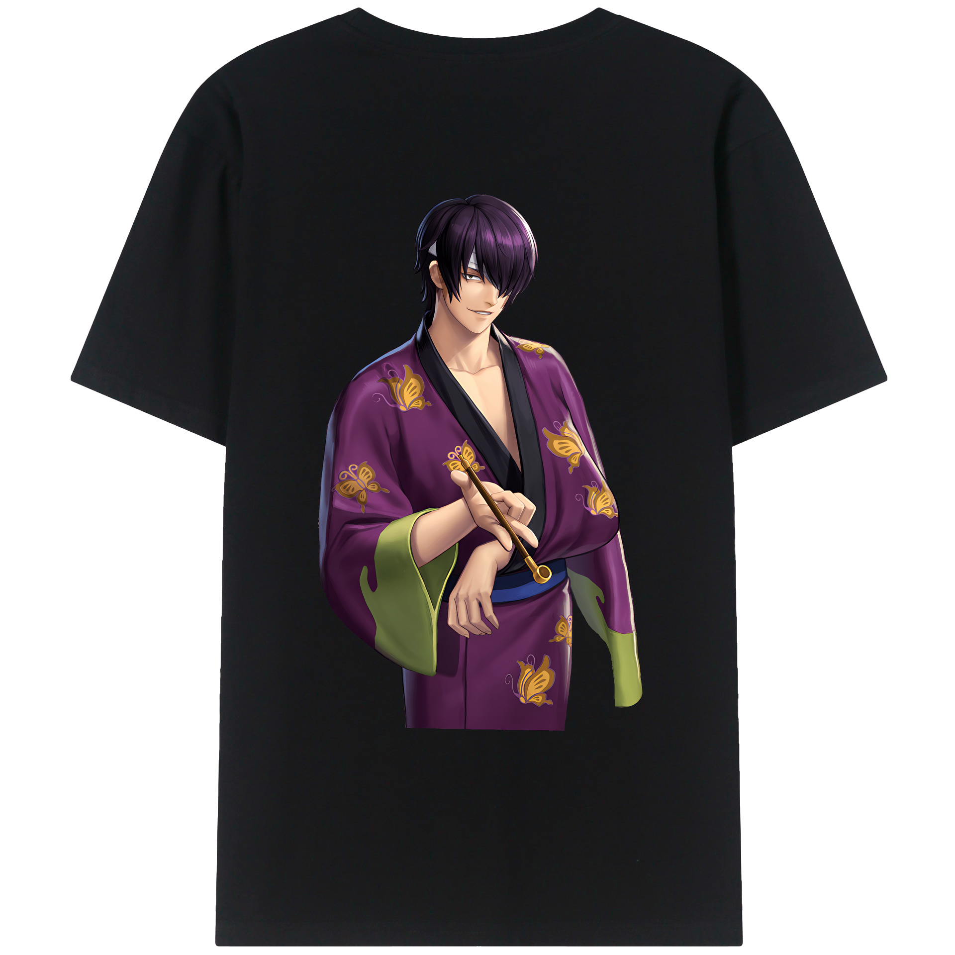 （画像用） ぎんたま 坂田銀時（さかたぎんとき） 神楽 志村新八（しむら しんぱち） GINTAMA Sakata Gintoki Kagura Shimura Shinpachi レディース半袖Tシャツ(バックプリント)