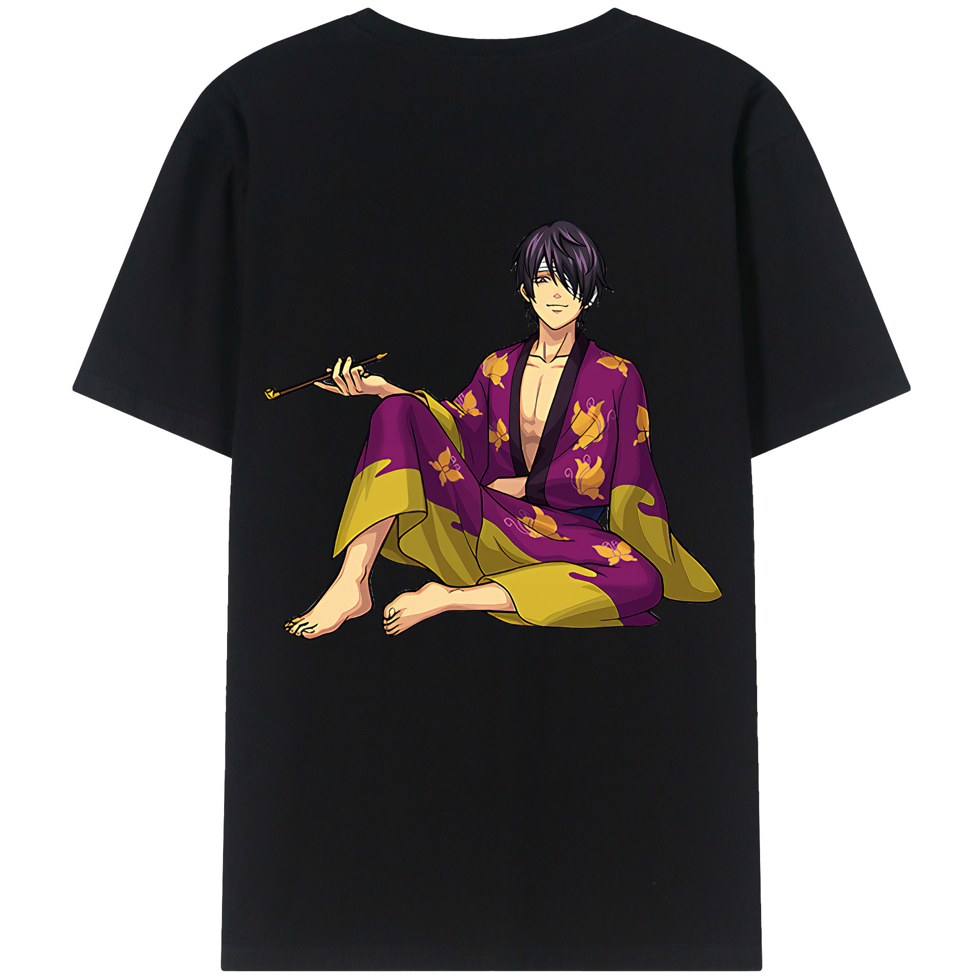 （画像用） ぎんたま 坂田銀時（さかたぎんとき） 神楽 志村新八（しむら しんぱち） GINTAMA Sakata Gintoki Kagura Shimura Shinpachi レディース半袖Tシャツ(バックプリント)