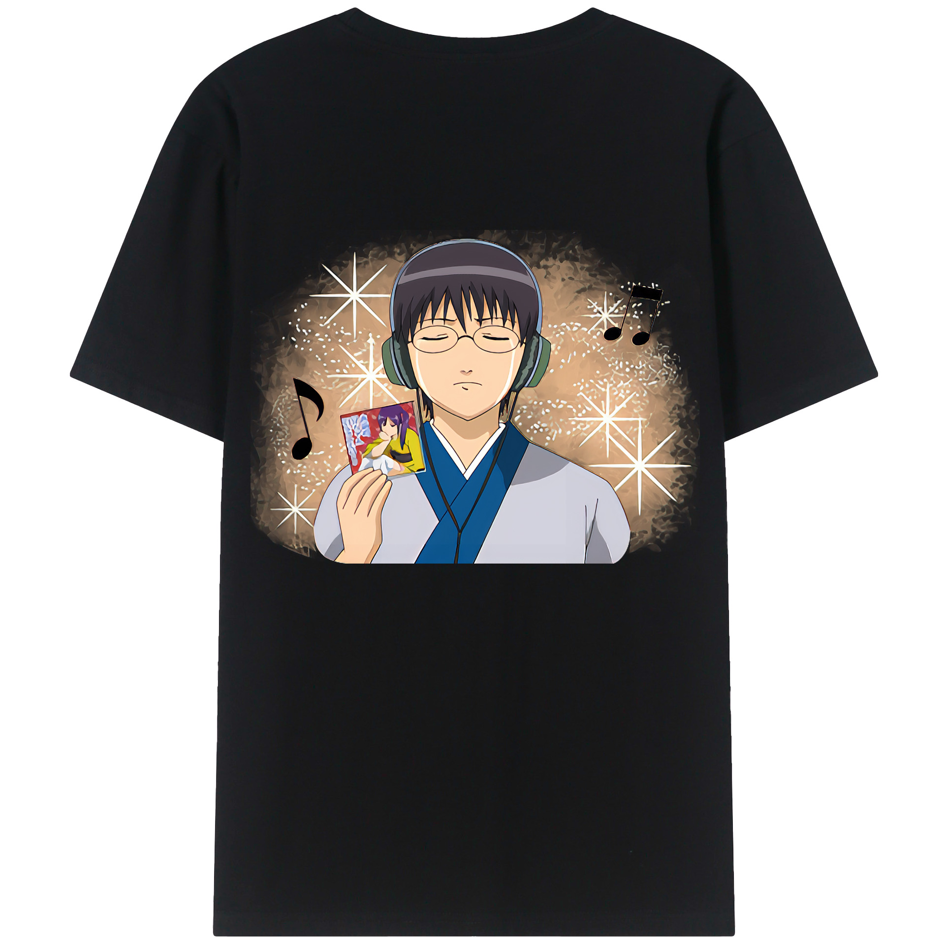 （画像用） ぎんたま 坂田銀時（さかたぎんとき） 神楽 志村新八（しむら しんぱち） GINTAMA Sakata Gintoki Kagura Shimura Shinpachi レディース半袖Tシャツ(バックプリント)