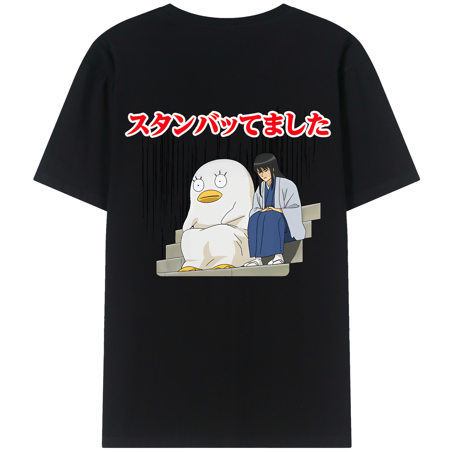 （画像用） ぎんたま 坂田銀時（さかたぎんとき） 神楽 志村新八（しむら しんぱち） GINTAMA Sakata Gintoki Kagura Shimura Shinpachi レディース半袖Tシャツ(バックプリント)