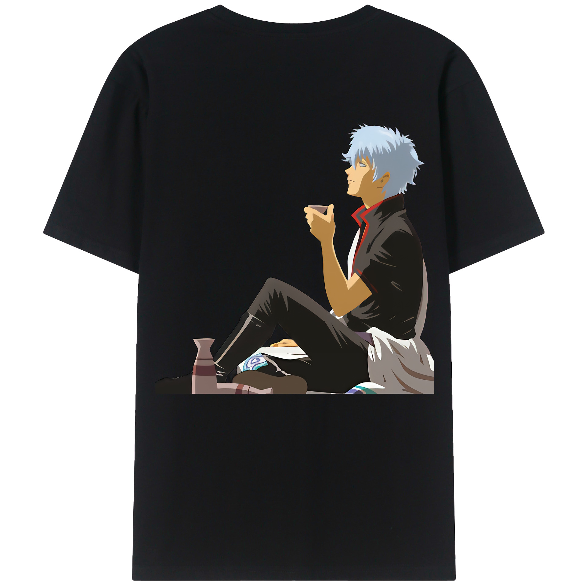 （画像用） ぎんたま 坂田銀時（さかたぎんとき） 神楽 志村新八（しむら しんぱち） GINTAMA Sakata Gintoki Kagura Shimura Shinpachi レディース半袖Tシャツ(バックプリント)