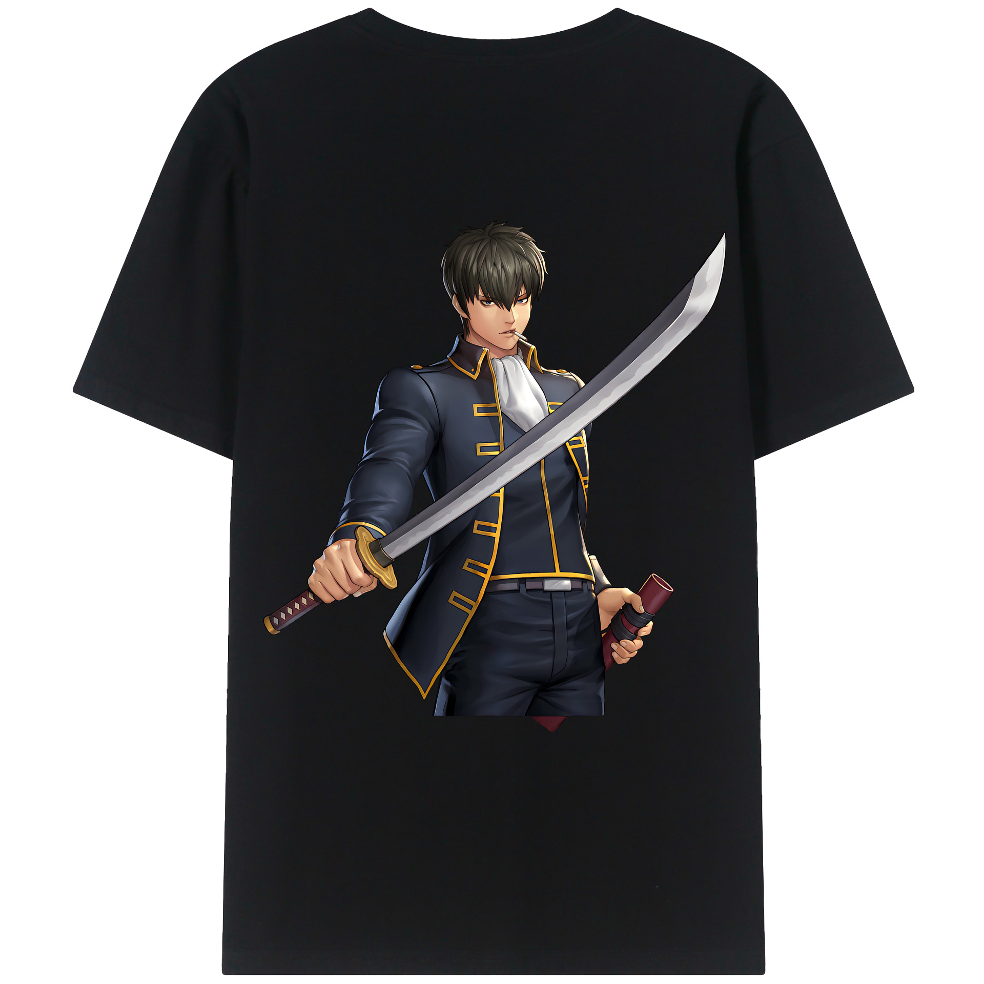 （画像用） ぎんたま 坂田銀時（さかたぎんとき） 神楽 志村新八（しむら しんぱち） GINTAMA Sakata Gintoki Kagura Shimura Shinpachi レディース半袖Tシャツ(バックプリント)