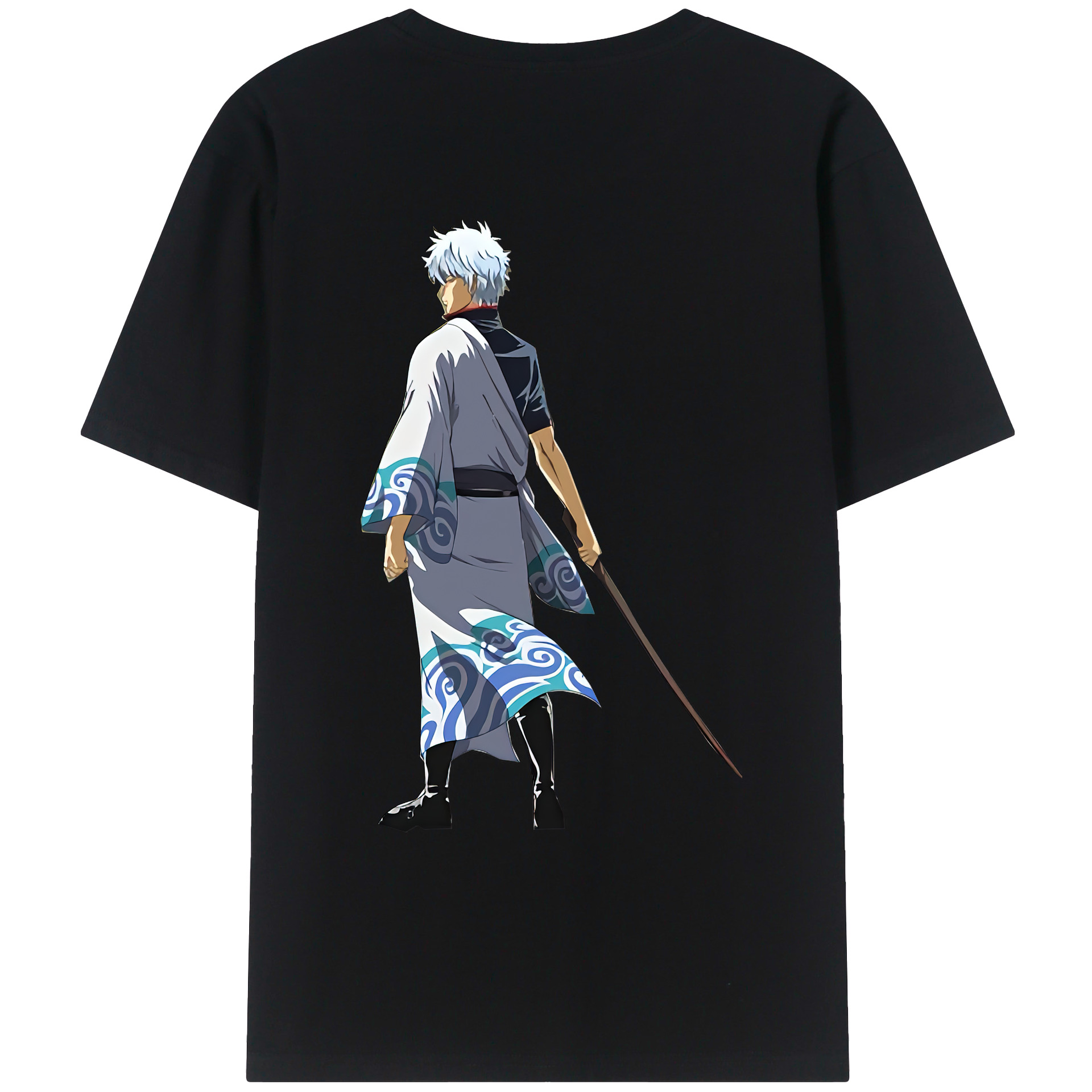 （画像用） ぎんたま 坂田銀時（さかたぎんとき） 神楽 志村新八（しむら しんぱち） GINTAMA Sakata Gintoki Kagura Shimura Shinpachi レディース半袖Tシャツ(バックプリント)