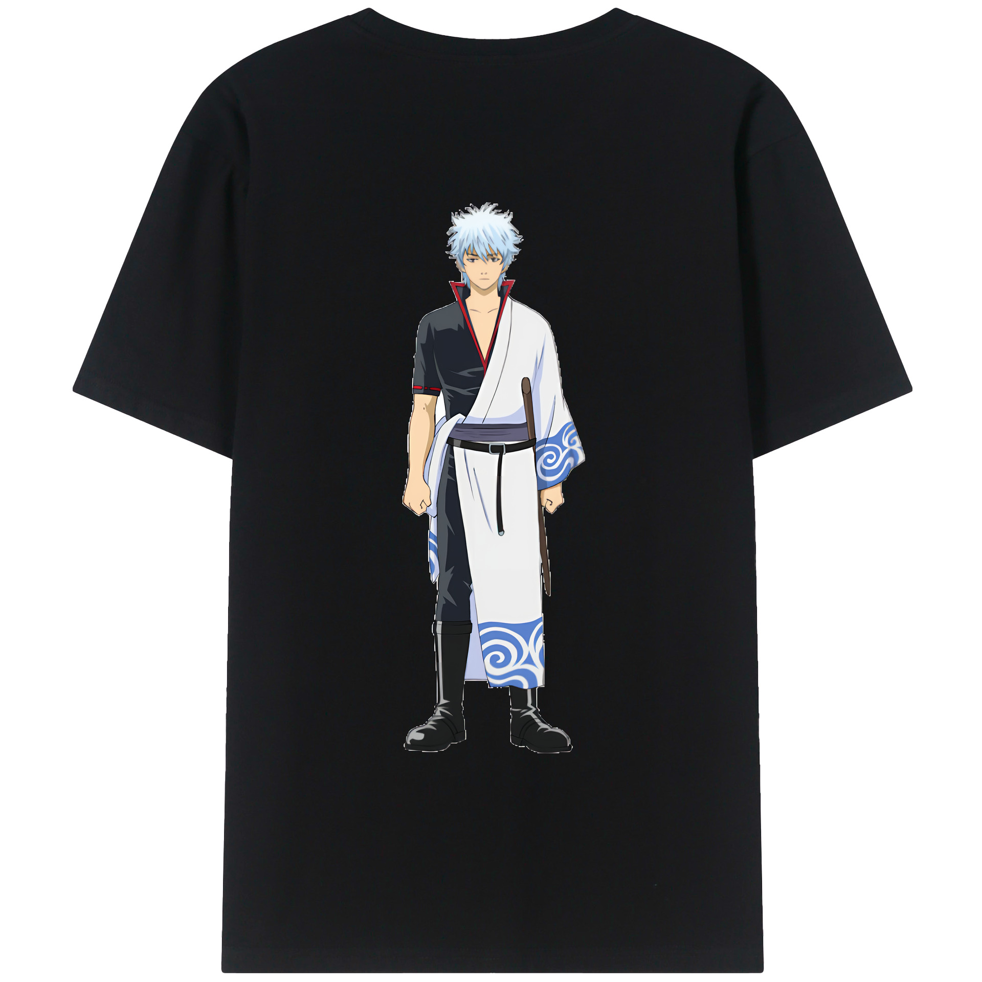 （画像用） ぎんたま 坂田銀時（さかたぎんとき） 神楽 志村新八（しむら しんぱち） GINTAMA Sakata Gintoki Kagura Shimura Shinpachi レディース半袖Tシャツ(バックプリント)