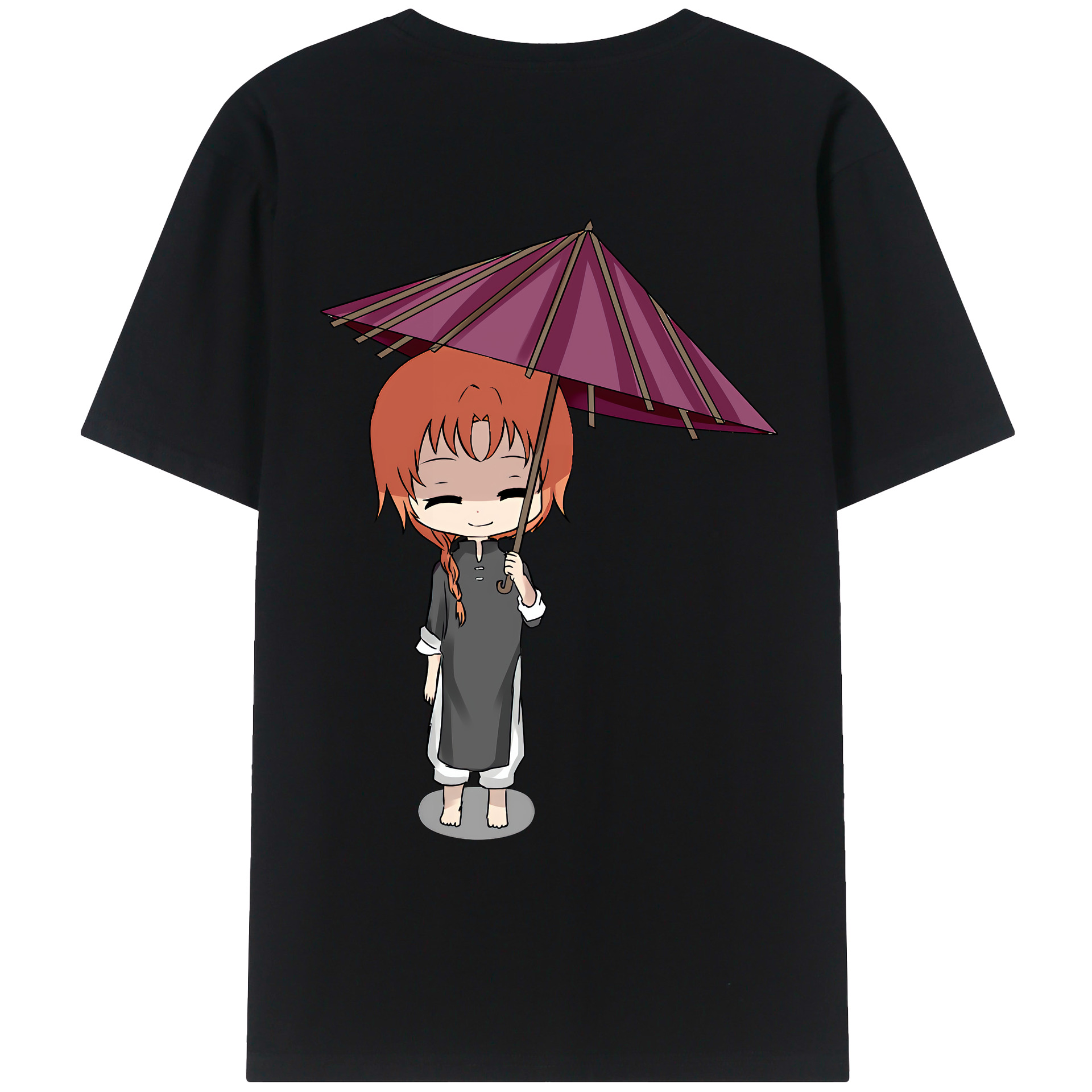 （画像用） ぎんたま 坂田銀時（さかたぎんとき） 神楽 志村新八（しむら しんぱち） GINTAMA Sakata Gintoki Kagura Shimura Shinpachi レディース半袖Tシャツ(バックプリント)