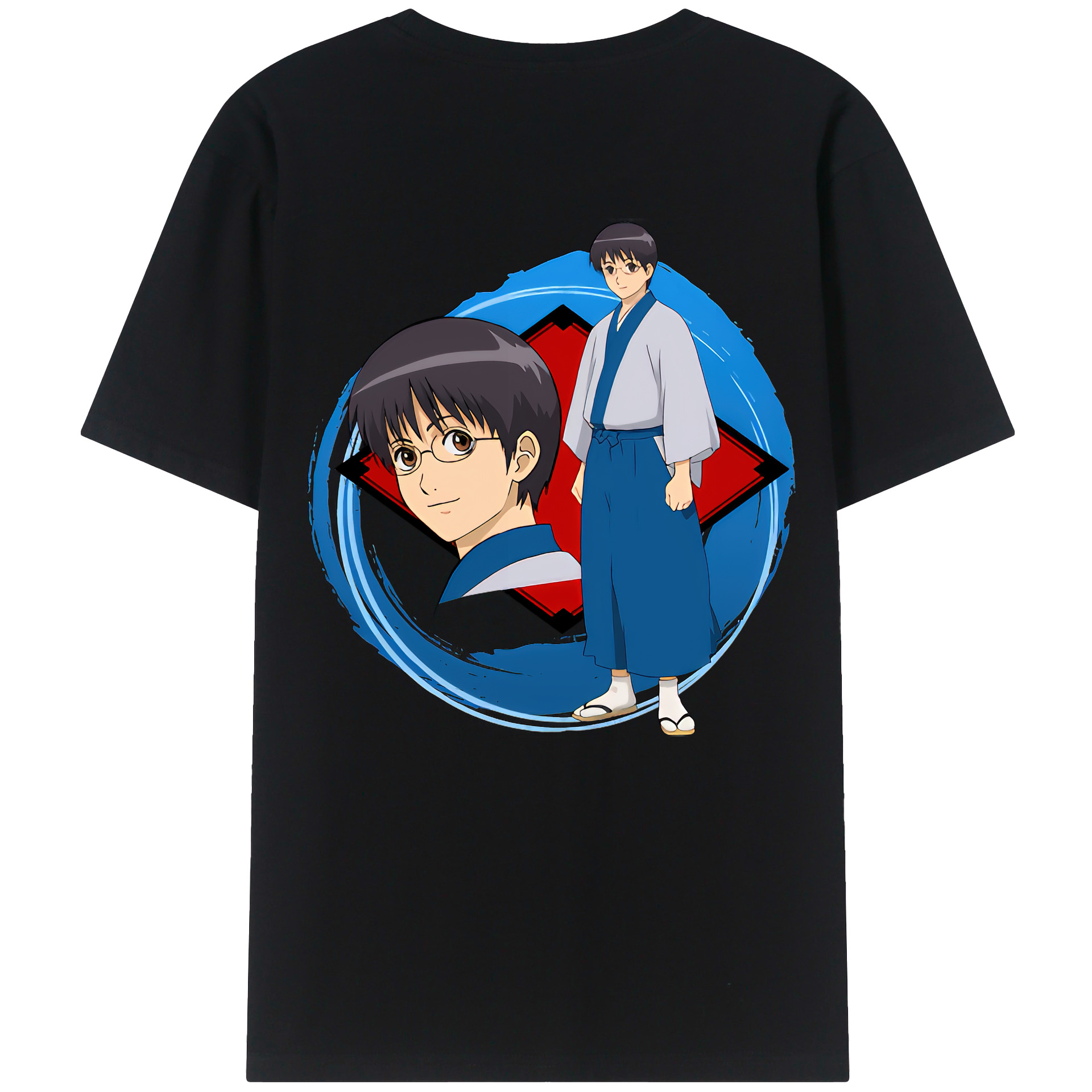 （画像用） ぎんたま 坂田銀時（さかたぎんとき） 神楽 志村新八（しむら しんぱち） GINTAMA Sakata Gintoki Kagura Shimura Shinpachi レディース半袖Tシャツ(バックプリント)