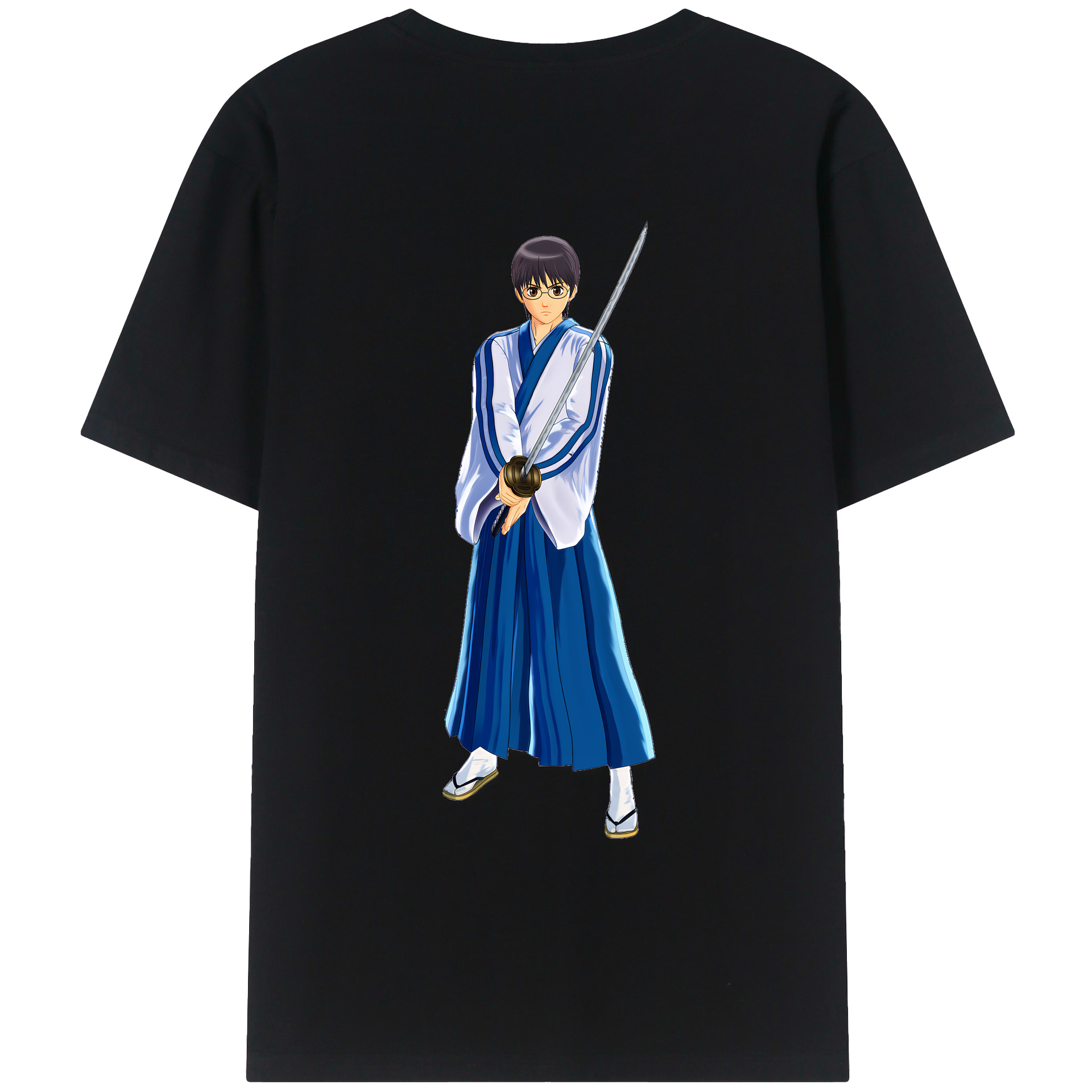 （画像用） ぎんたま 坂田銀時（さかたぎんとき） 神楽 志村新八（しむら しんぱち） GINTAMA Sakata Gintoki Kagura Shimura Shinpachi レディース半袖Tシャツ(バックプリント)