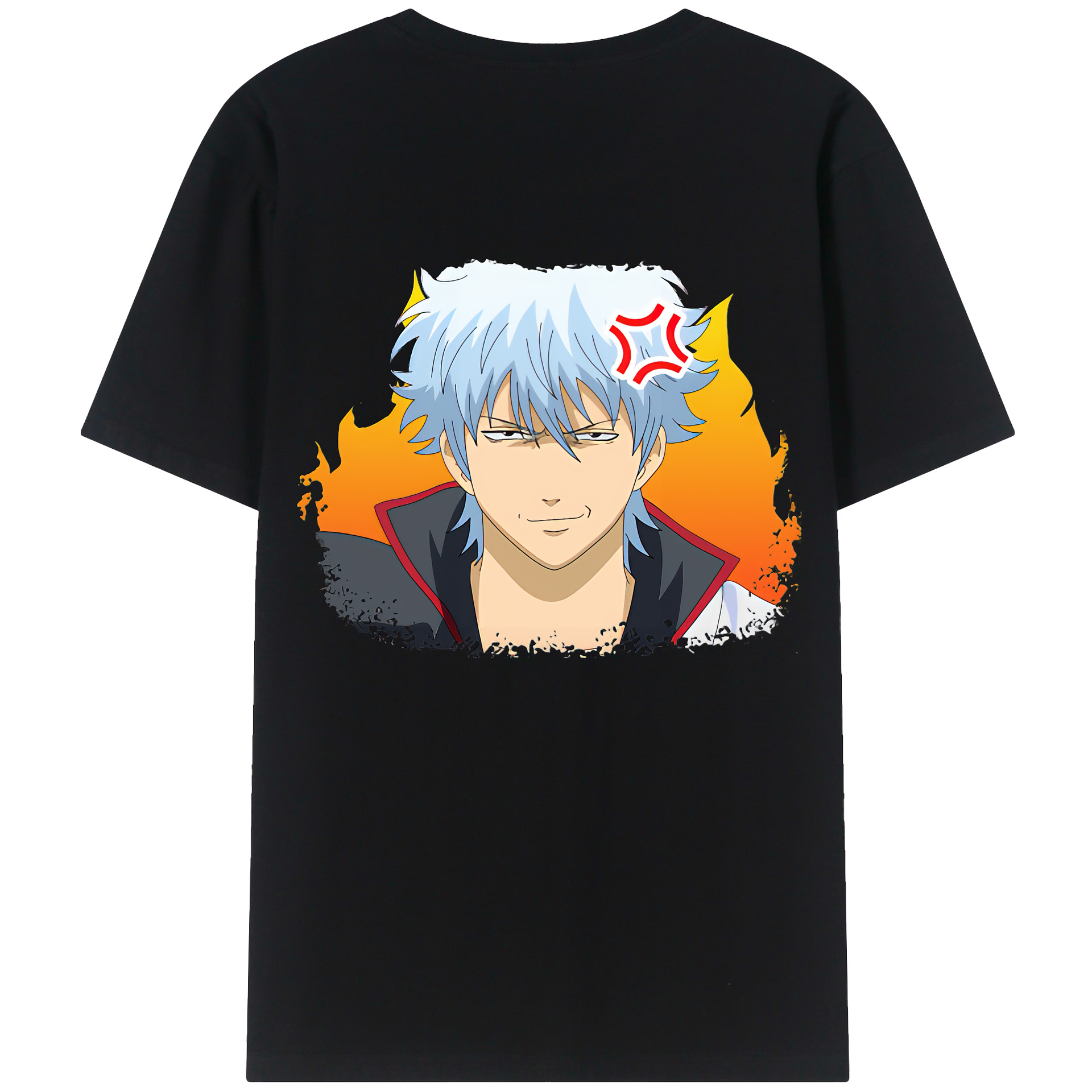 （画像用） ぎんたま 坂田銀時（さかたぎんとき） 神楽 志村新八（しむら しんぱち） GINTAMA Sakata Gintoki Kagura Shimura Shinpachi レディース半袖Tシャツ(バックプリント)