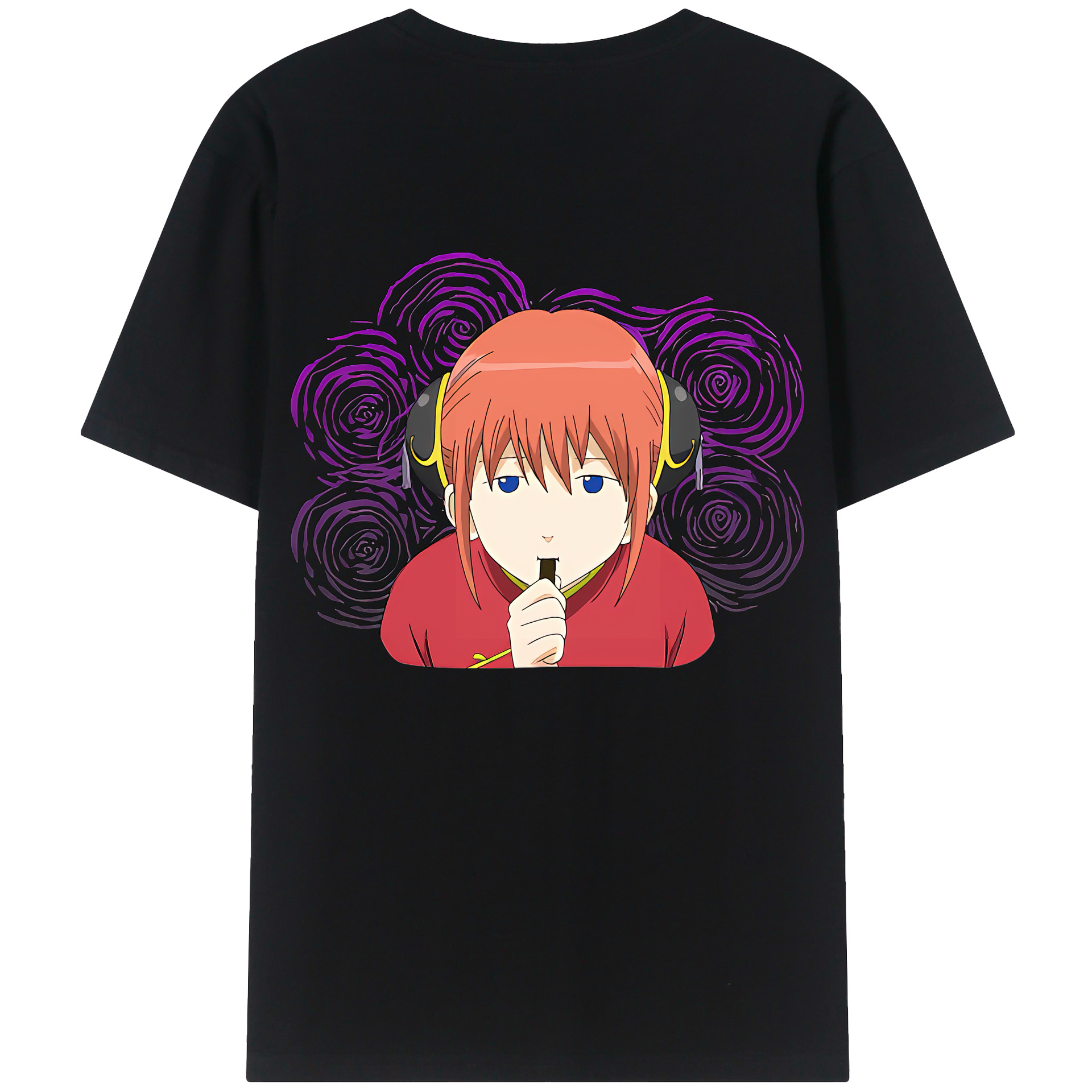 （画像用） ぎんたま 坂田銀時（さかたぎんとき） 神楽 志村新八（しむら しんぱち） GINTAMA Sakata Gintoki Kagura Shimura Shinpachi レディース半袖Tシャツ(バックプリント)