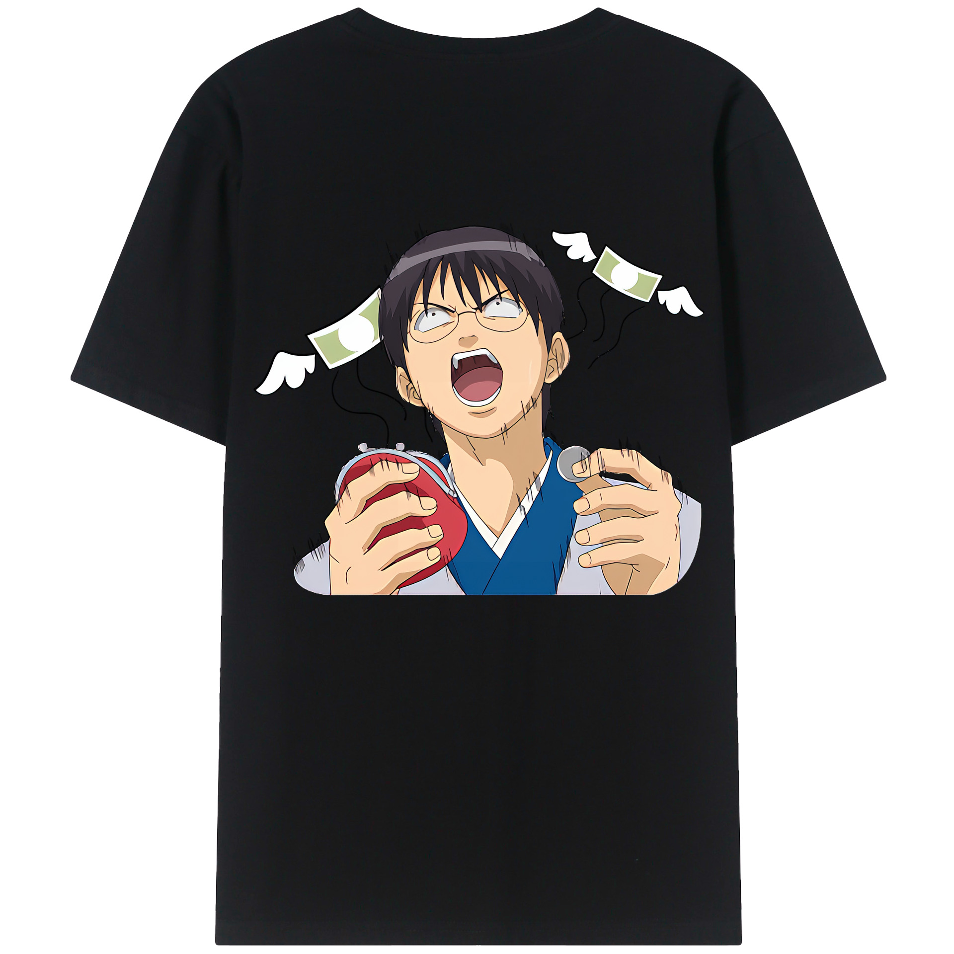 （画像用） ぎんたま 坂田銀時（さかたぎんとき） 神楽 志村新八（しむら しんぱち） GINTAMA Sakata Gintoki Kagura Shimura Shinpachi レディース半袖Tシャツ(バックプリント)