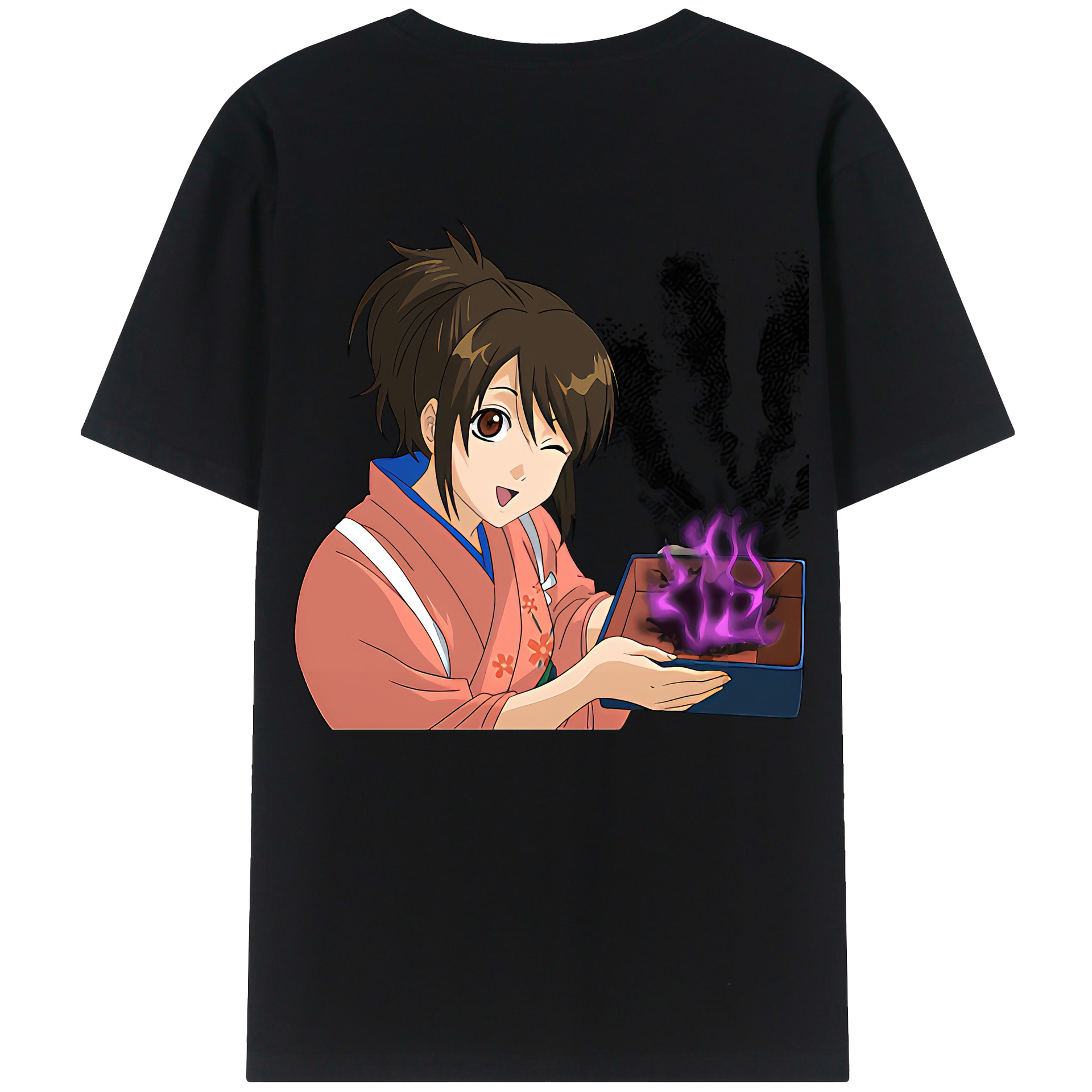 （画像用） ぎんたま 坂田銀時（さかたぎんとき） 神楽 志村新八（しむら しんぱち） GINTAMA Sakata Gintoki Kagura Shimura Shinpachi レディース半袖Tシャツ(バックプリント)