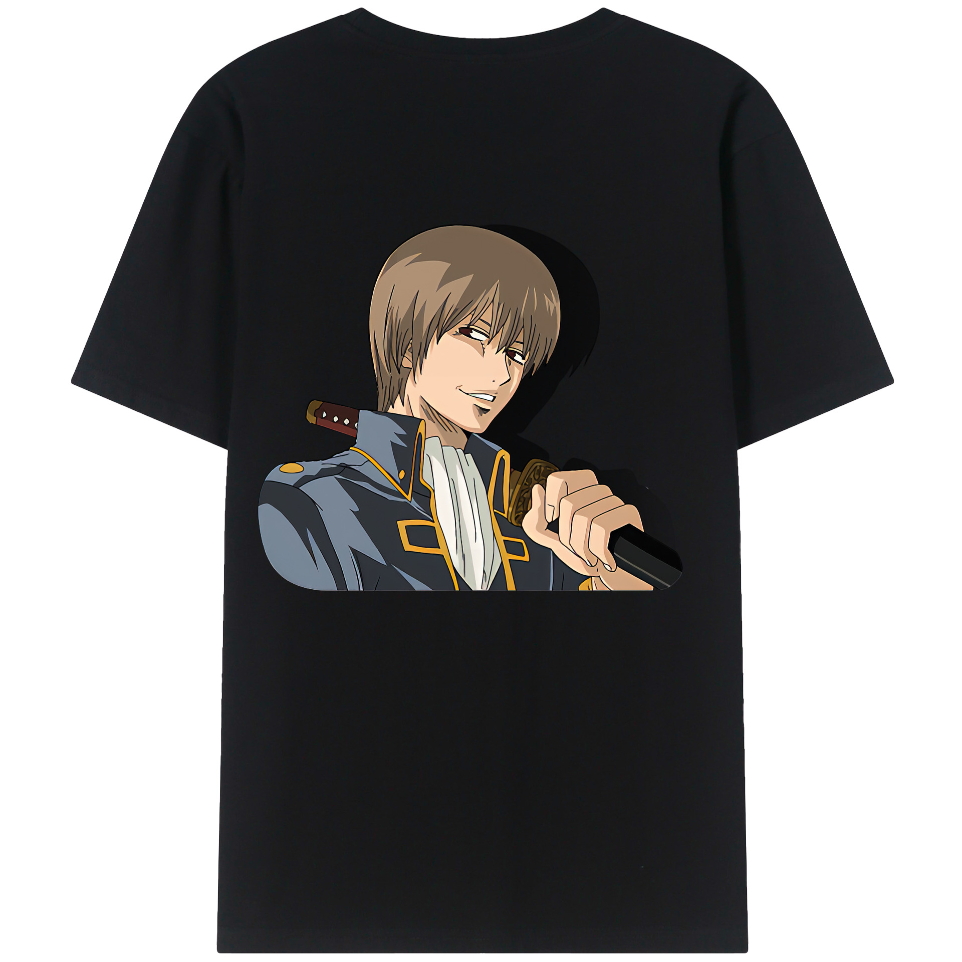 （画像用） ぎんたま 坂田銀時（さかたぎんとき） 神楽 志村新八（しむら しんぱち） GINTAMA Sakata Gintoki Kagura Shimura Shinpachi レディース半袖Tシャツ(バックプリント)
