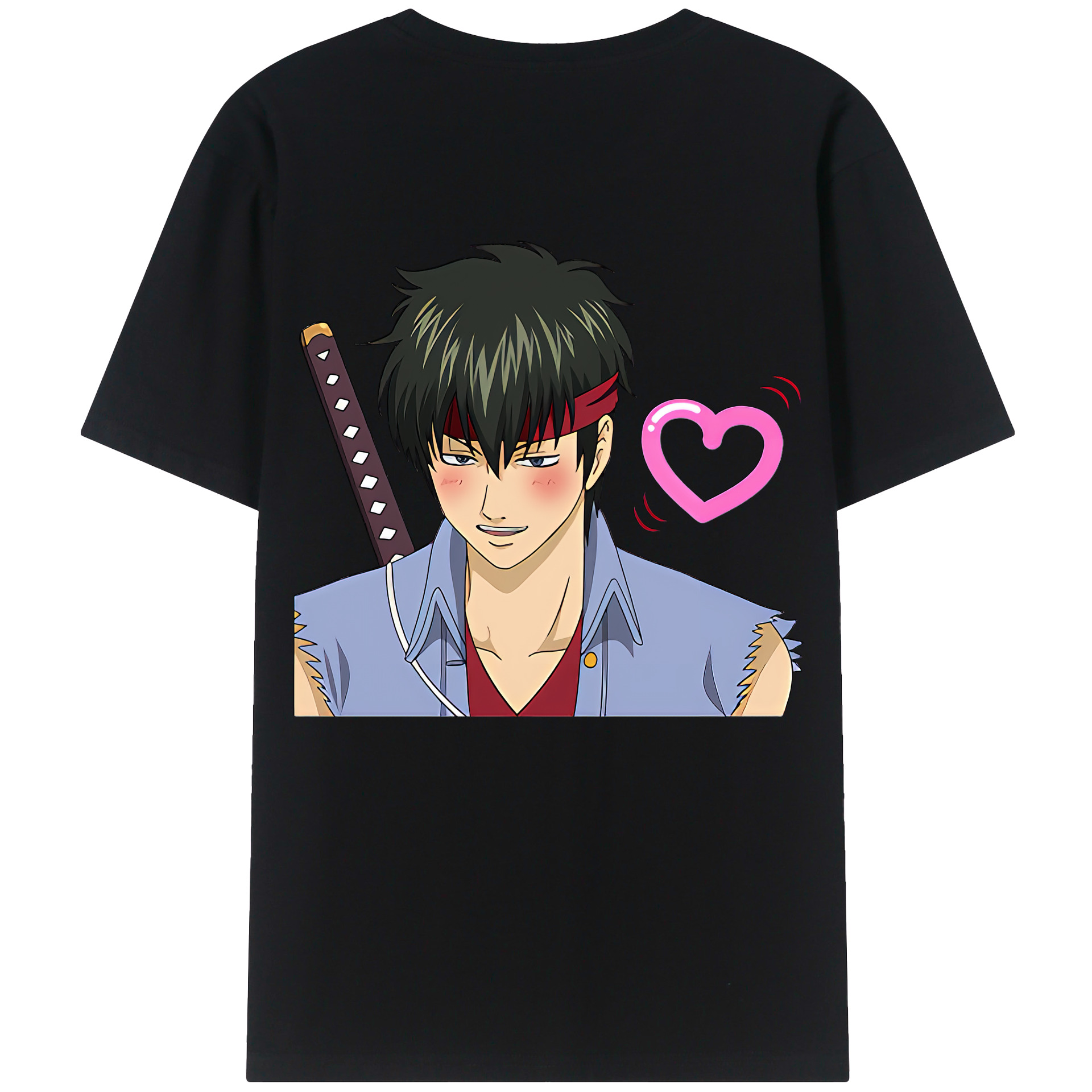 （画像用） ぎんたま 坂田銀時（さかたぎんとき） 神楽 志村新八（しむら しんぱち） GINTAMA Sakata Gintoki Kagura Shimura Shinpachi レディース半袖Tシャツ(バックプリント)