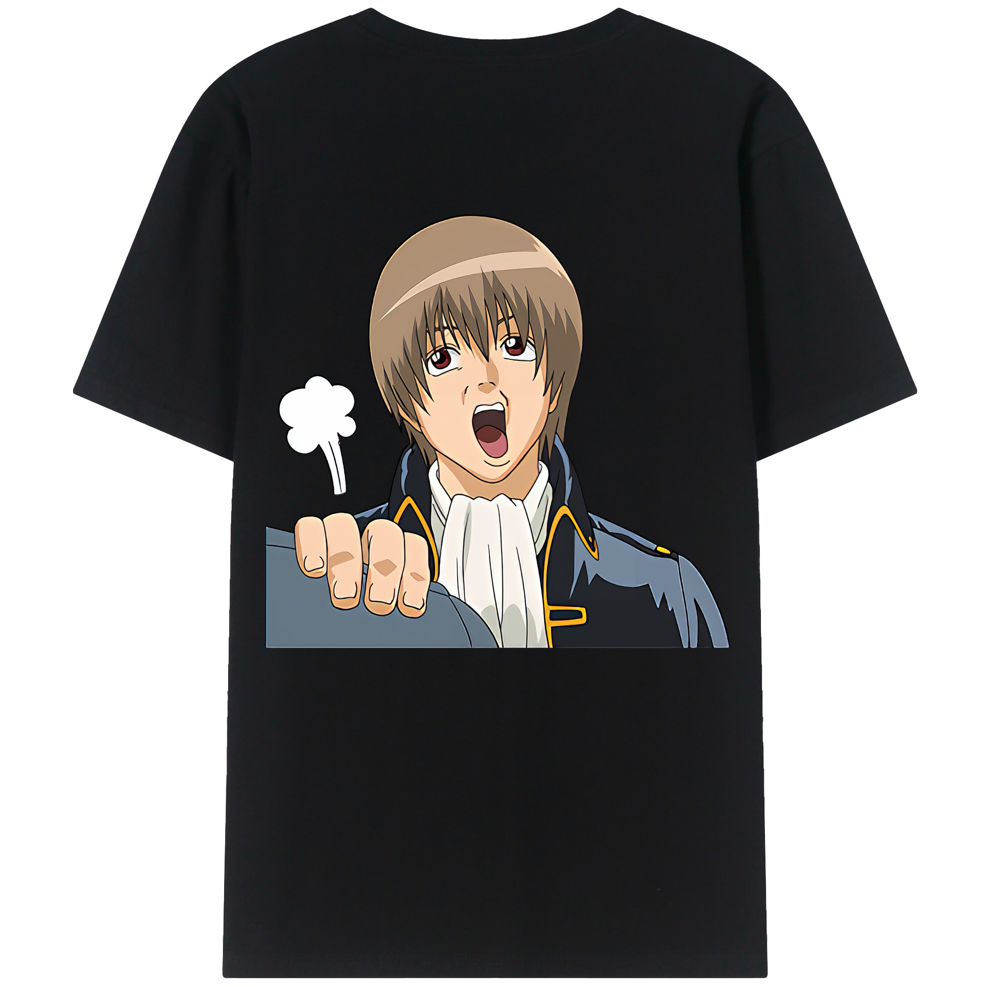 （画像用） ぎんたま 坂田銀時（さかたぎんとき） 神楽 志村新八（しむら しんぱち） GINTAMA Sakata Gintoki Kagura Shimura Shinpachi レディース半袖Tシャツ(バックプリント)