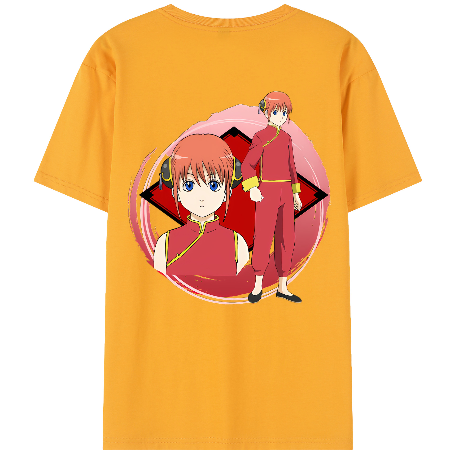（画像用） ぎんたま 坂田銀時（さかたぎんとき） 神楽 志村新八（しむら しんぱち） GINTAMA Sakata Gintoki Kagura Shimura Shinpachi レディース半袖Tシャツ(バックプリント)