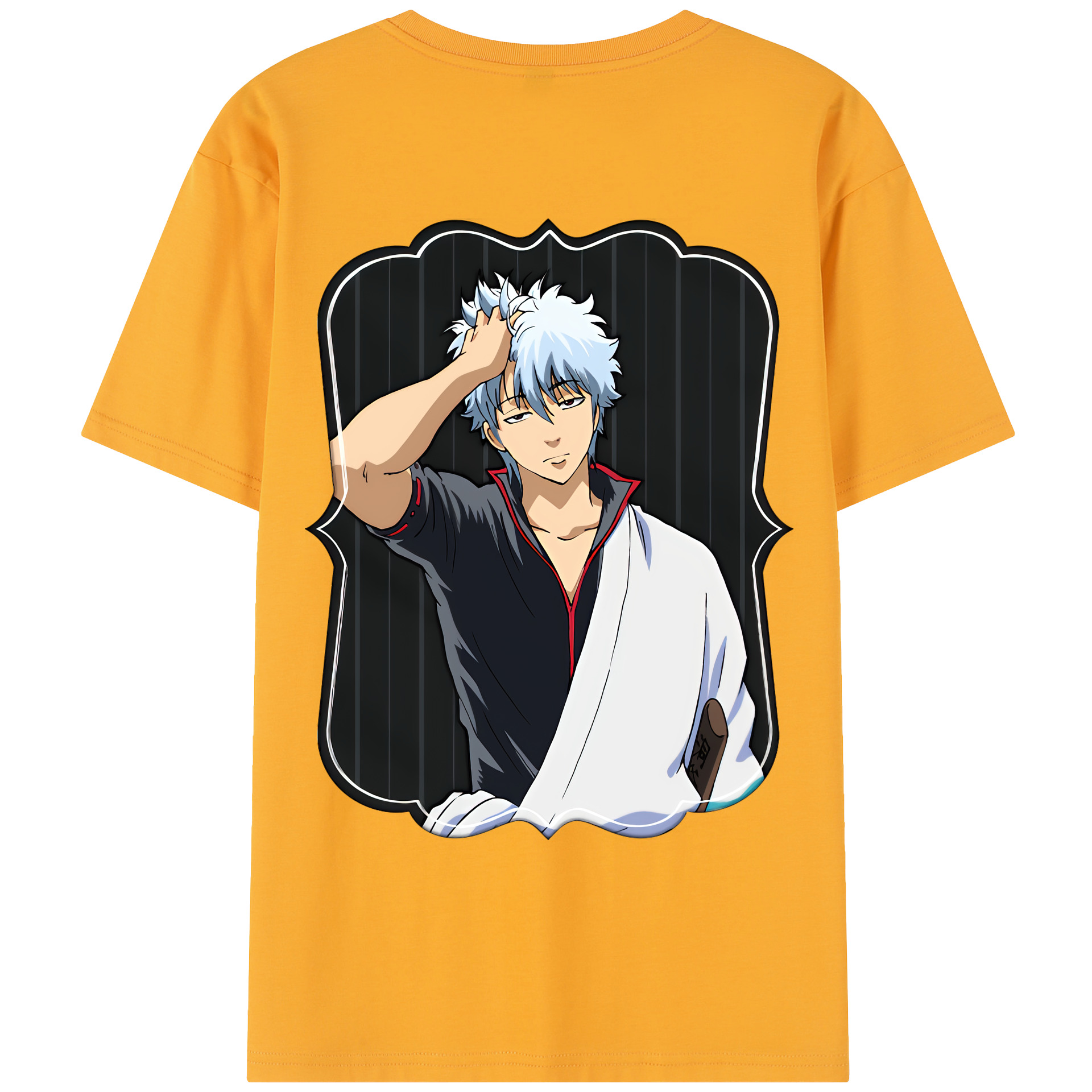 （画像用） ぎんたま 坂田銀時（さかたぎんとき） 神楽 志村新八（しむら しんぱち） GINTAMA Sakata Gintoki Kagura Shimura Shinpachi レディース半袖Tシャツ(バックプリント)