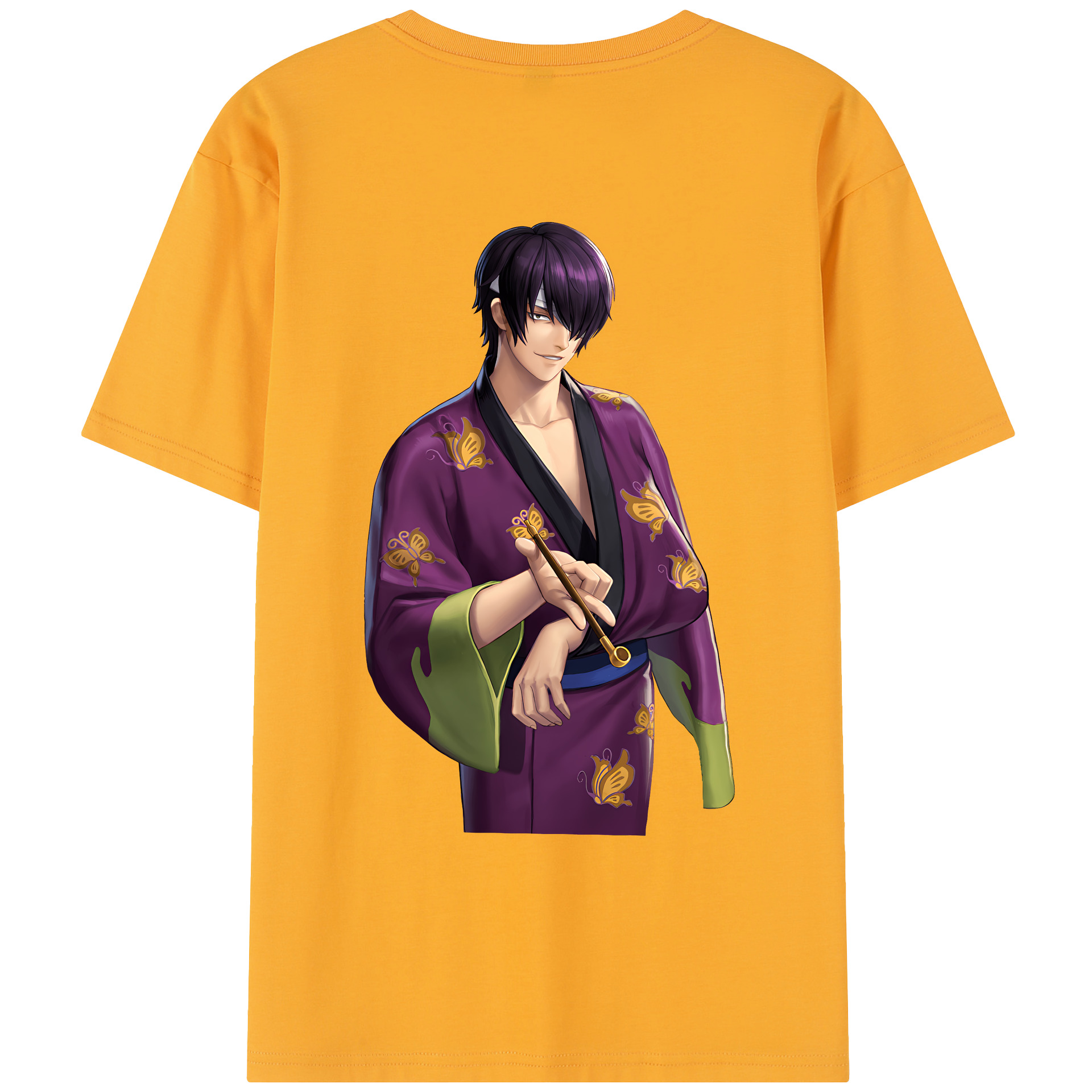 （画像用） ぎんたま 坂田銀時（さかたぎんとき） 神楽 志村新八（しむら しんぱち） GINTAMA Sakata Gintoki Kagura Shimura Shinpachi レディース半袖Tシャツ(バックプリント)