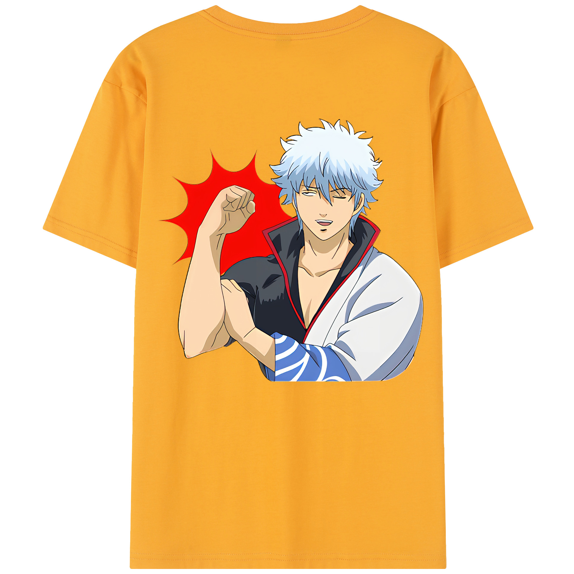 （画像用） ぎんたま 坂田銀時（さかたぎんとき） 神楽 志村新八（しむら しんぱち） GINTAMA Sakata Gintoki Kagura Shimura Shinpachi レディース半袖Tシャツ(バックプリント)