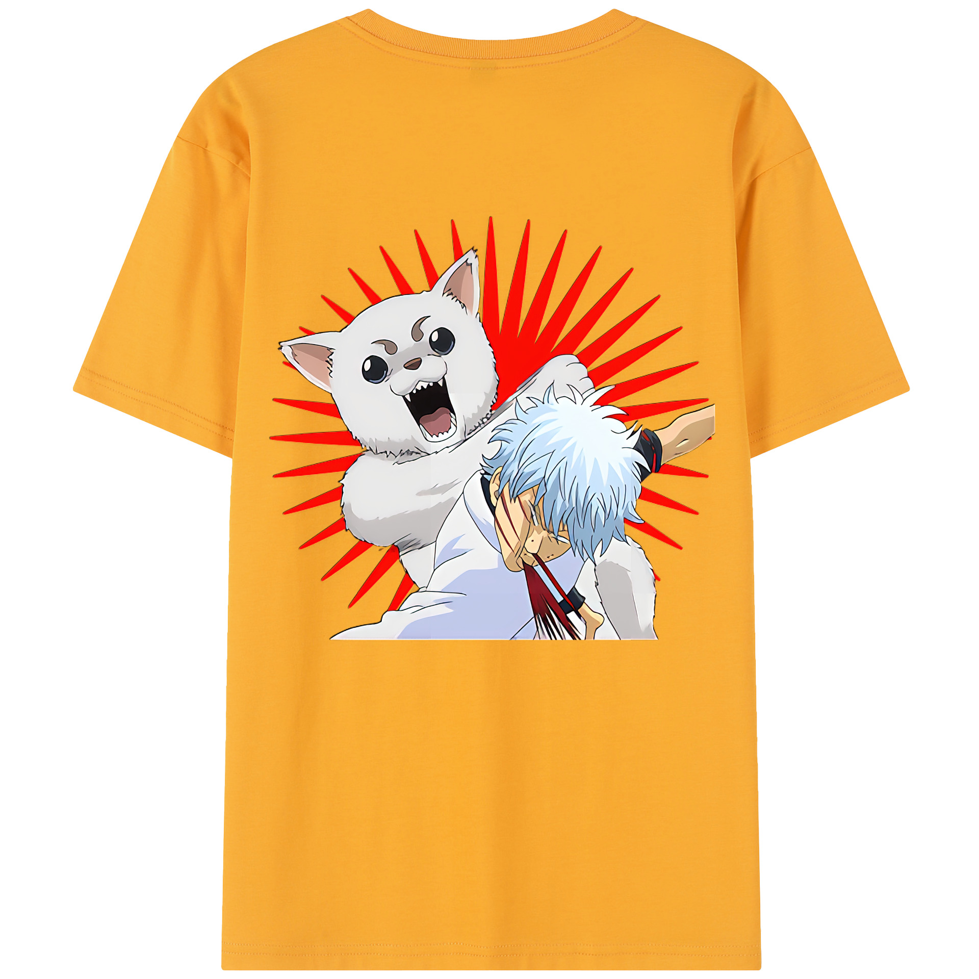 （画像用） ぎんたま 坂田銀時（さかたぎんとき） 神楽 志村新八（しむら しんぱち） GINTAMA Sakata Gintoki Kagura Shimura Shinpachi レディース半袖Tシャツ(バックプリント)