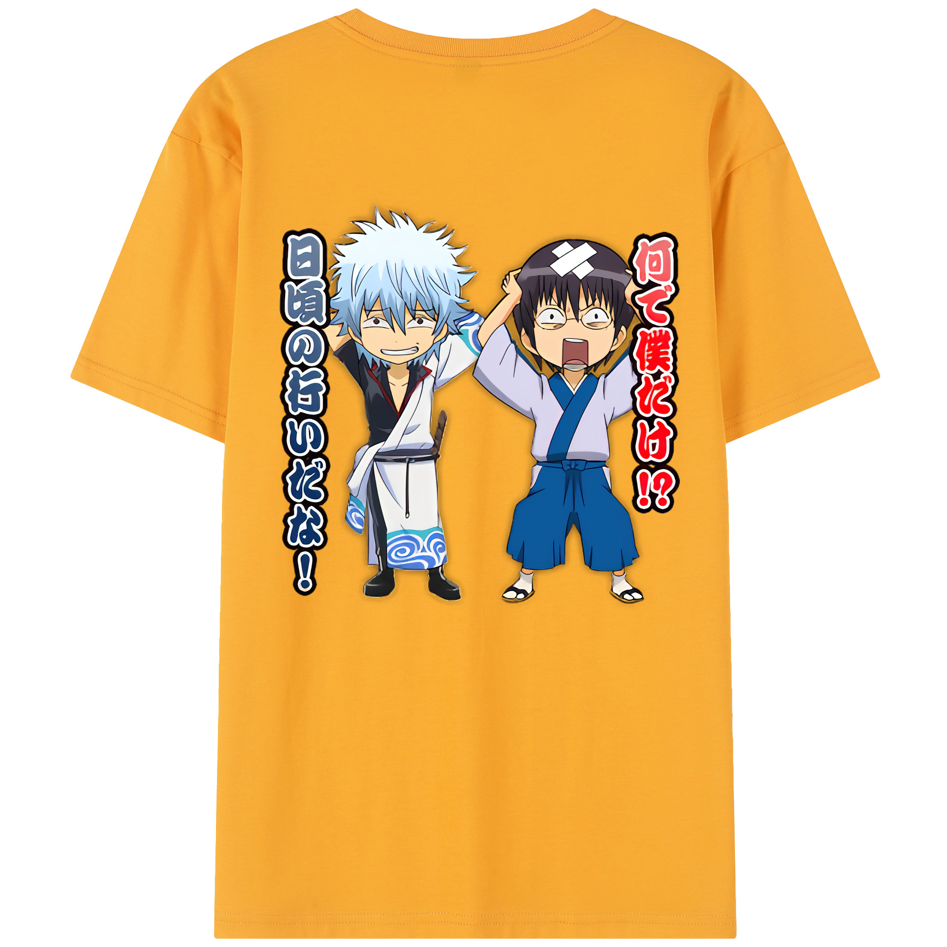 （画像用） ぎんたま 坂田銀時（さかたぎんとき） 神楽 志村新八（しむら しんぱち） GINTAMA Sakata Gintoki Kagura Shimura Shinpachi レディース半袖Tシャツ(バックプリント)