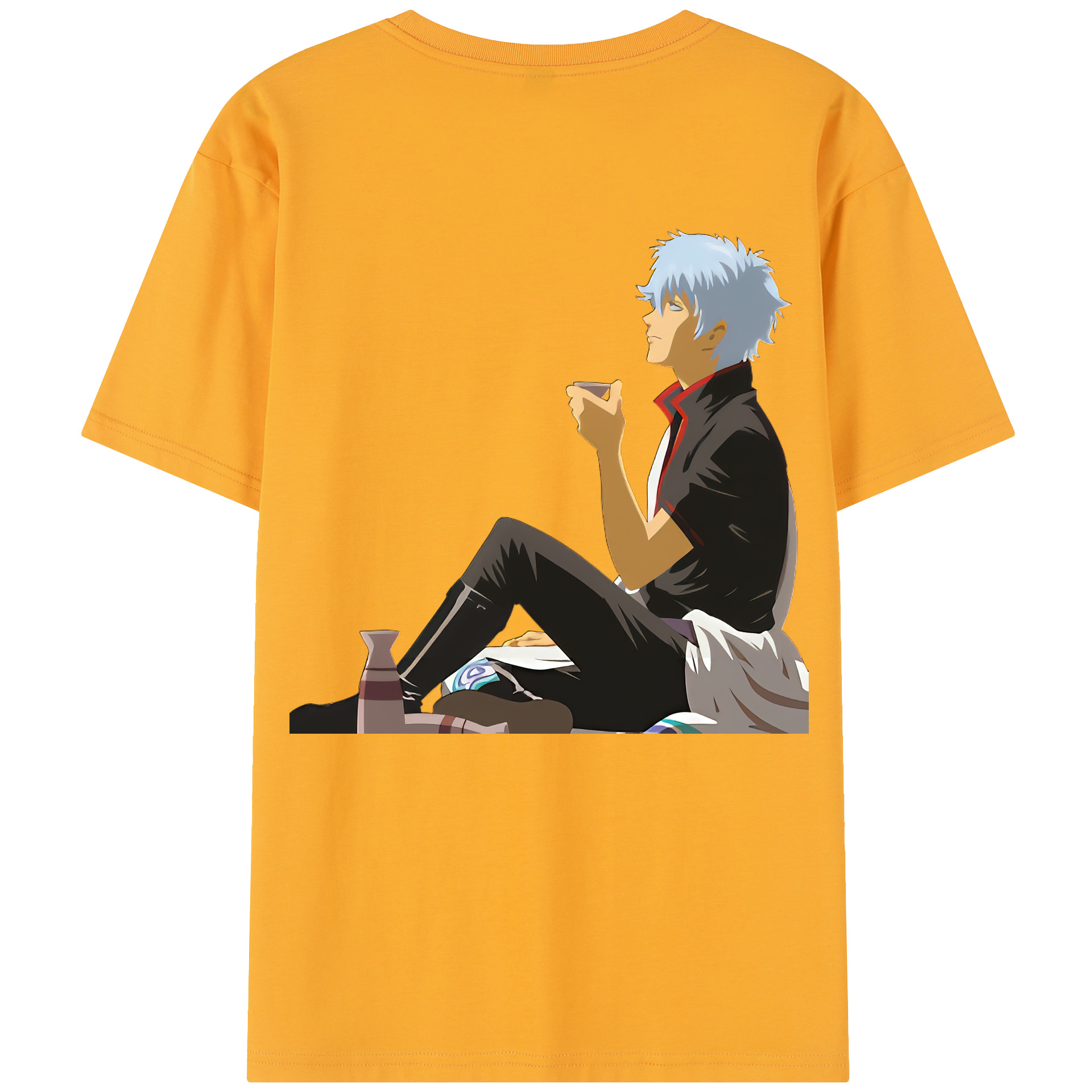 （画像用） ぎんたま 坂田銀時（さかたぎんとき） 神楽 志村新八（しむら しんぱち） GINTAMA Sakata Gintoki Kagura Shimura Shinpachi レディース半袖Tシャツ(バックプリント)
