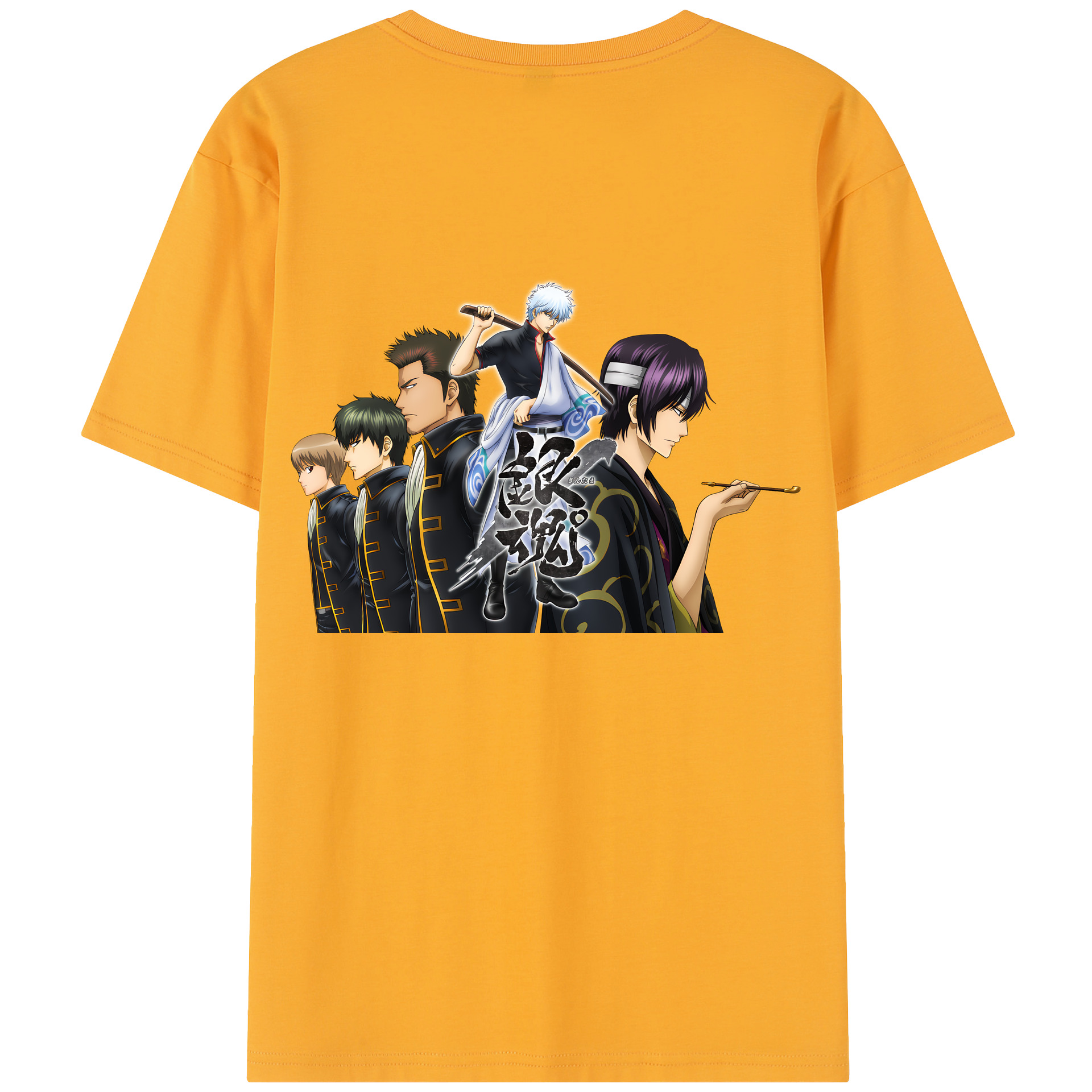 （画像用） ぎんたま 坂田銀時（さかたぎんとき） 神楽 志村新八（しむら しんぱち） GINTAMA Sakata Gintoki Kagura Shimura Shinpachi レディース半袖Tシャツ(バックプリント)