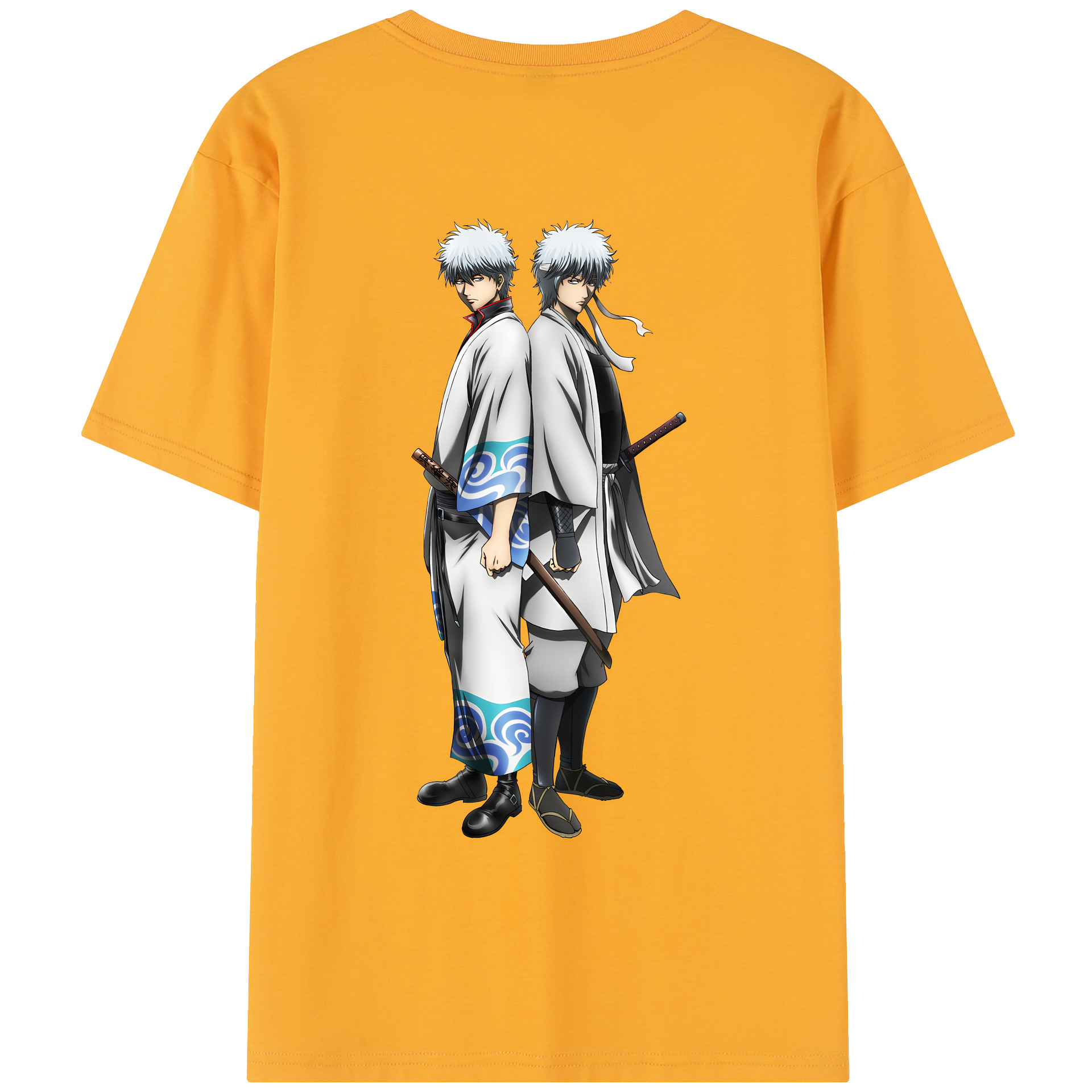 （画像用） ぎんたま 坂田銀時（さかたぎんとき） 神楽 志村新八（しむら しんぱち） GINTAMA Sakata Gintoki Kagura Shimura Shinpachi レディース半袖Tシャツ(バックプリント)