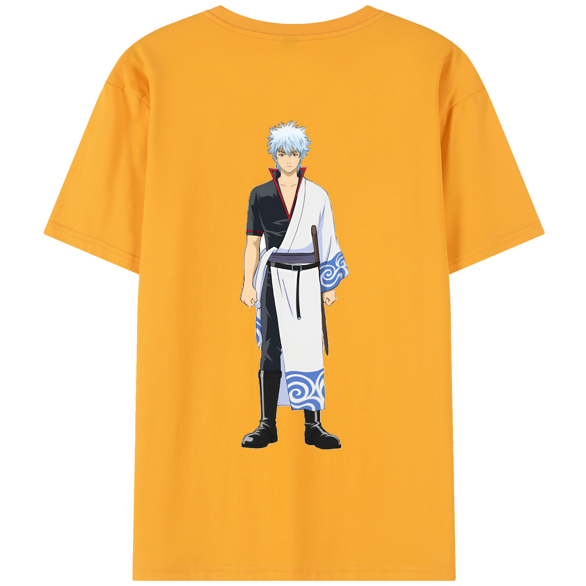（画像用） ぎんたま 坂田銀時（さかたぎんとき） 神楽 志村新八（しむら しんぱち） GINTAMA Sakata Gintoki Kagura Shimura Shinpachi レディース半袖Tシャツ(バックプリント)
