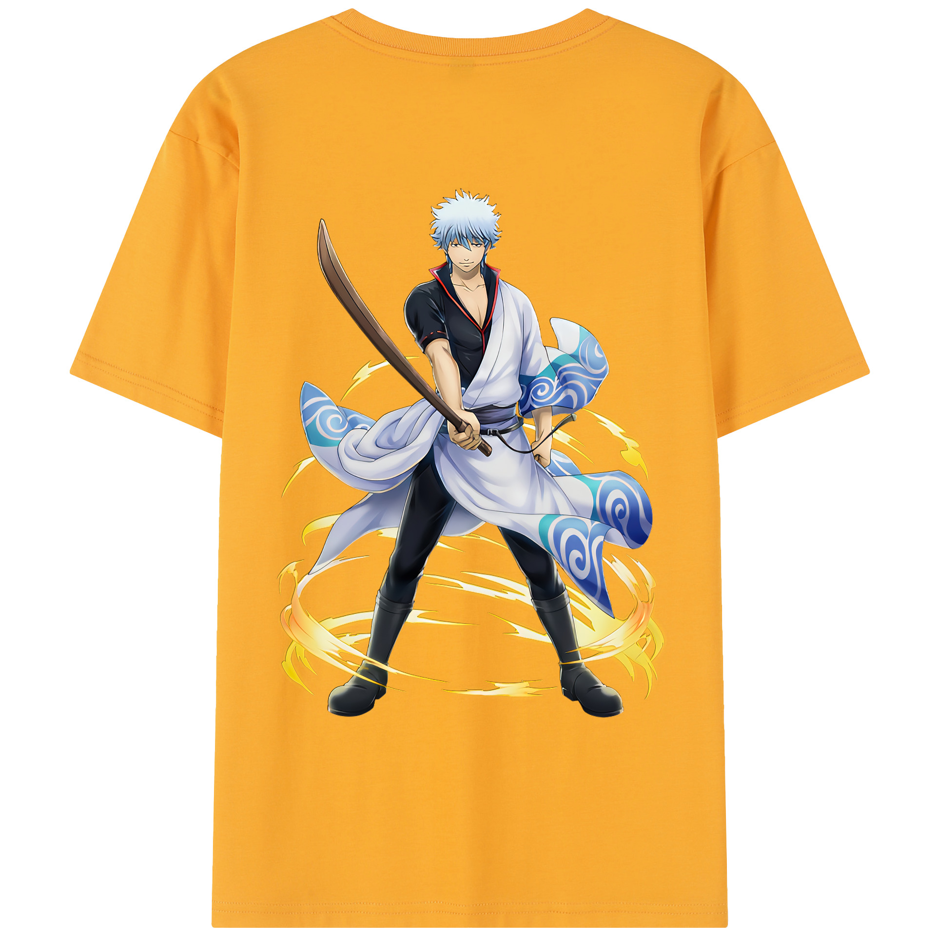 （画像用） ぎんたま 坂田銀時（さかたぎんとき） 神楽 志村新八（しむら しんぱち） GINTAMA Sakata Gintoki Kagura Shimura Shinpachi レディース半袖Tシャツ(バックプリント)