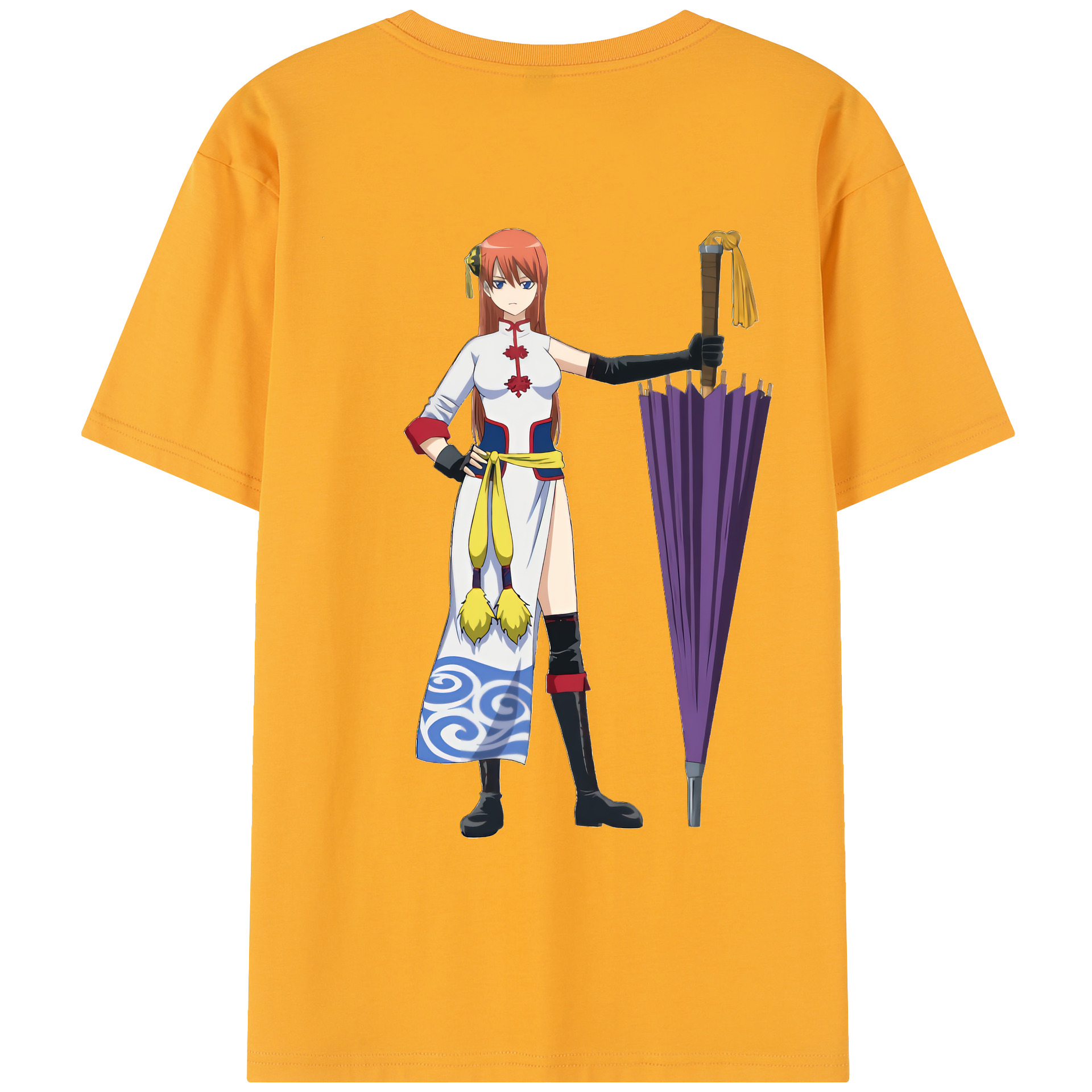 （画像用） ぎんたま 坂田銀時（さかたぎんとき） 神楽 志村新八（しむら しんぱち） GINTAMA Sakata Gintoki Kagura Shimura Shinpachi レディース半袖Tシャツ(バックプリント)