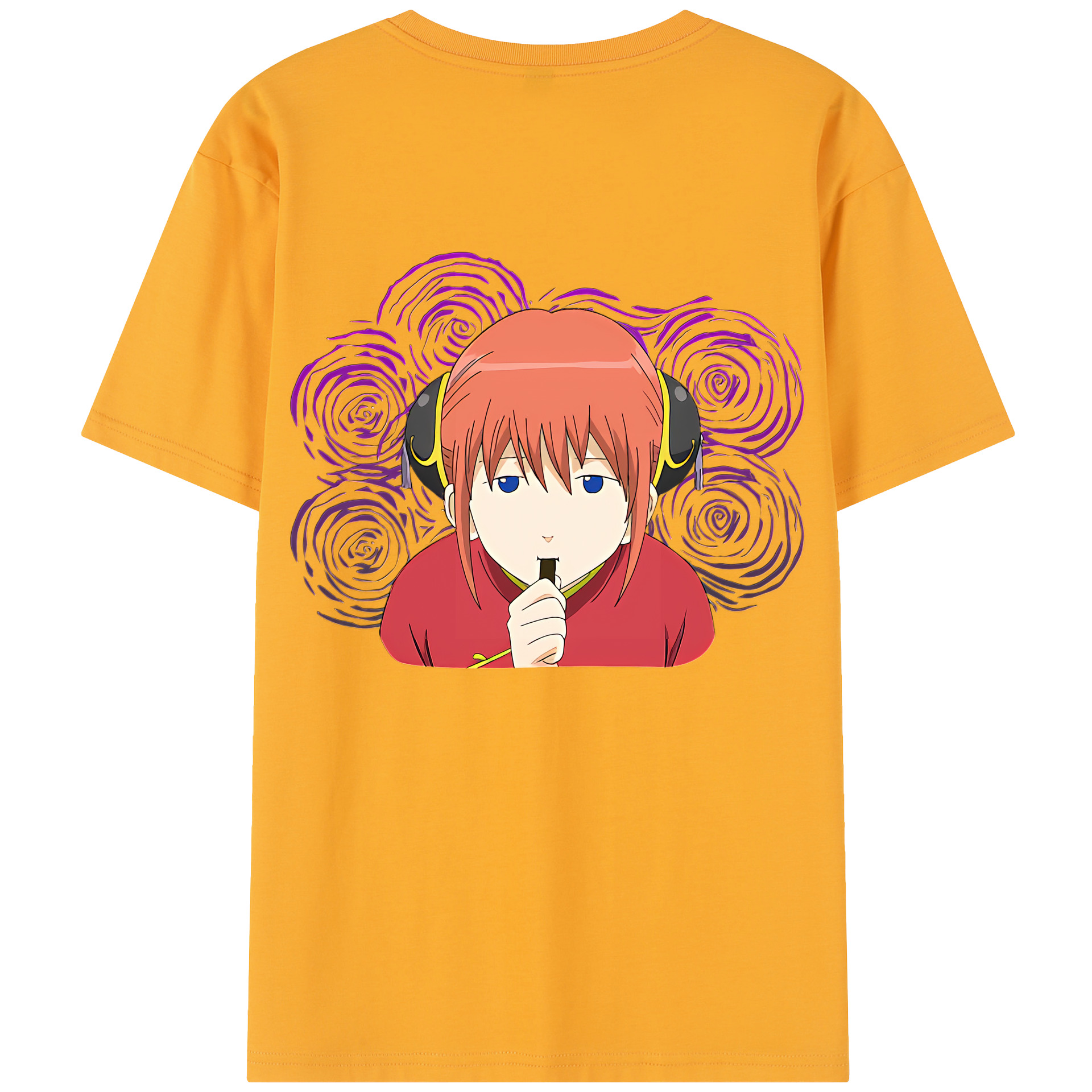 （画像用） ぎんたま 坂田銀時（さかたぎんとき） 神楽 志村新八（しむら しんぱち） GINTAMA Sakata Gintoki Kagura Shimura Shinpachi レディース半袖Tシャツ(バックプリント)