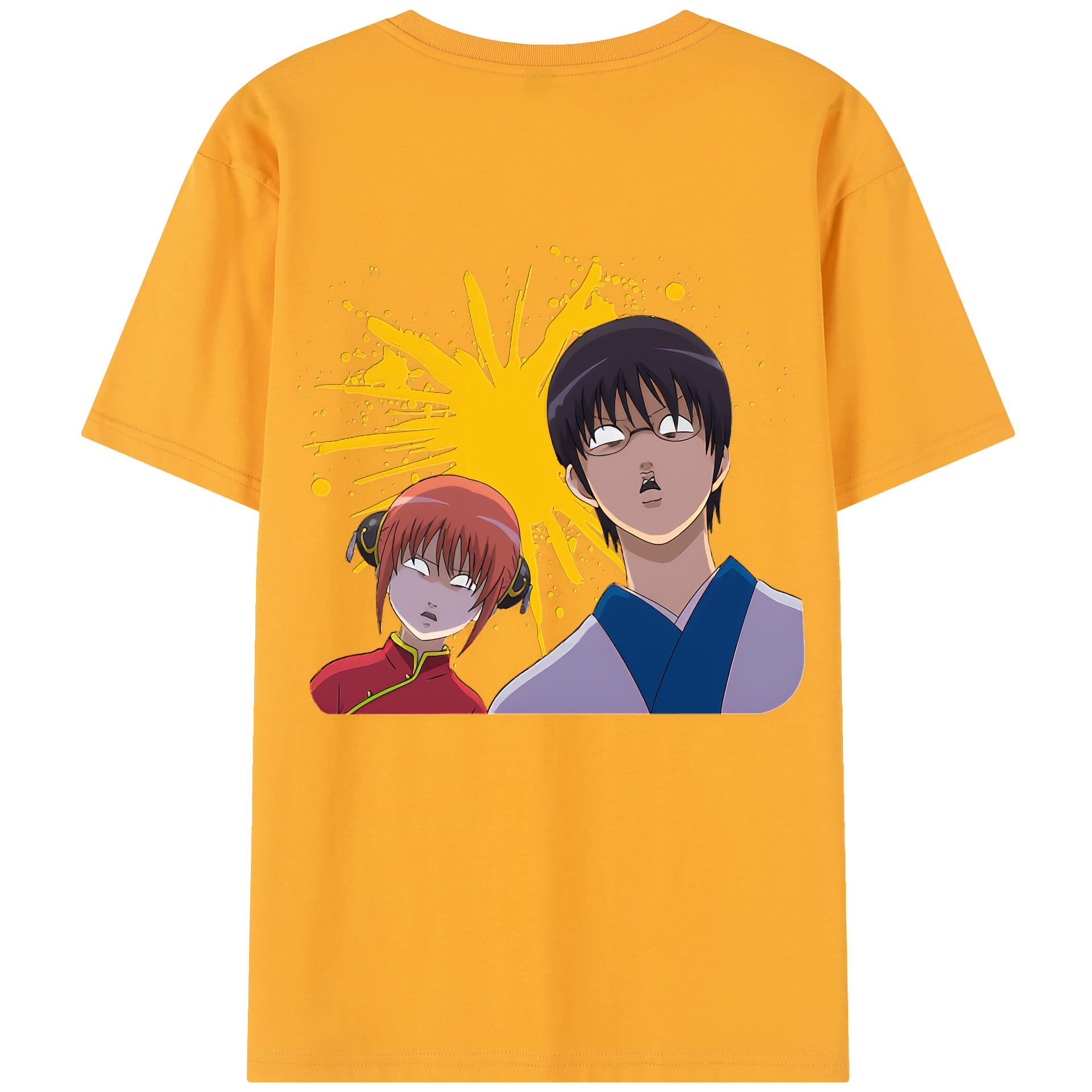 （画像用） ぎんたま 坂田銀時（さかたぎんとき） 神楽 志村新八（しむら しんぱち） GINTAMA Sakata Gintoki Kagura Shimura Shinpachi レディース半袖Tシャツ(バックプリント)