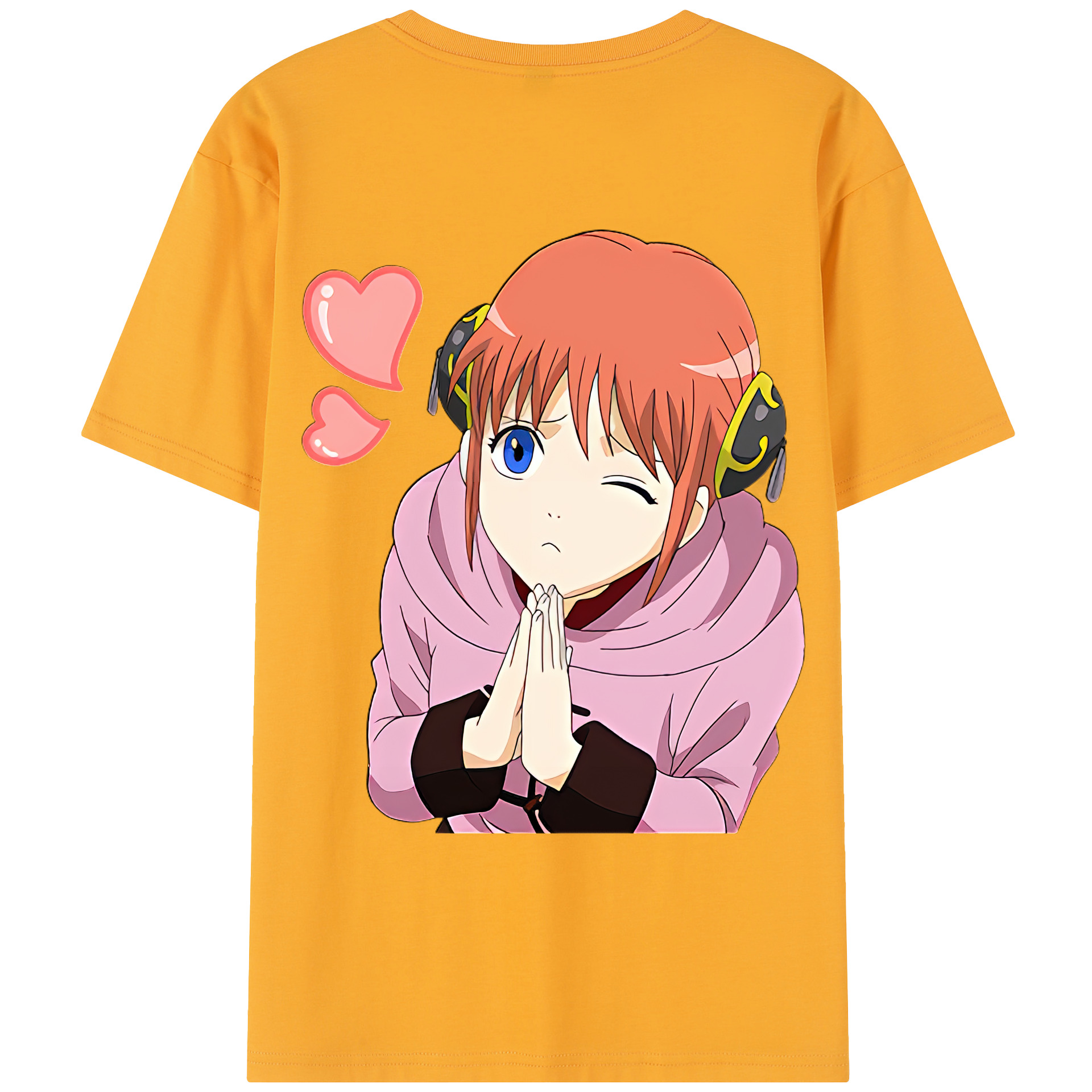 （画像用） ぎんたま 坂田銀時（さかたぎんとき） 神楽 志村新八（しむら しんぱち） GINTAMA Sakata Gintoki Kagura Shimura Shinpachi レディース半袖Tシャツ(バックプリント)