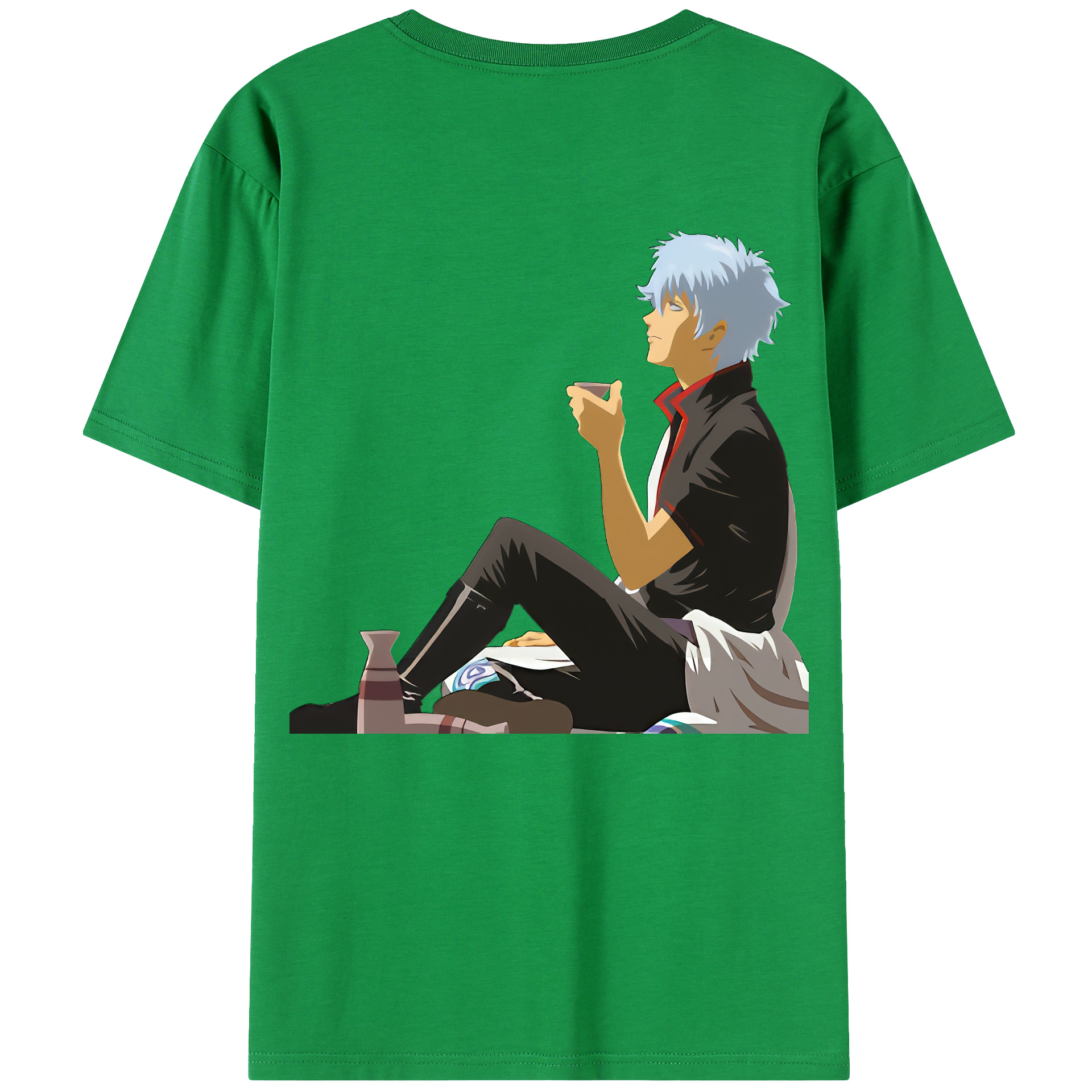 （画像用） ぎんたま 坂田銀時（さかたぎんとき） 神楽 志村新八（しむら しんぱち） GINTAMA Sakata Gintoki Kagura Shimura Shinpachi レディース半袖Tシャツ(バックプリント)