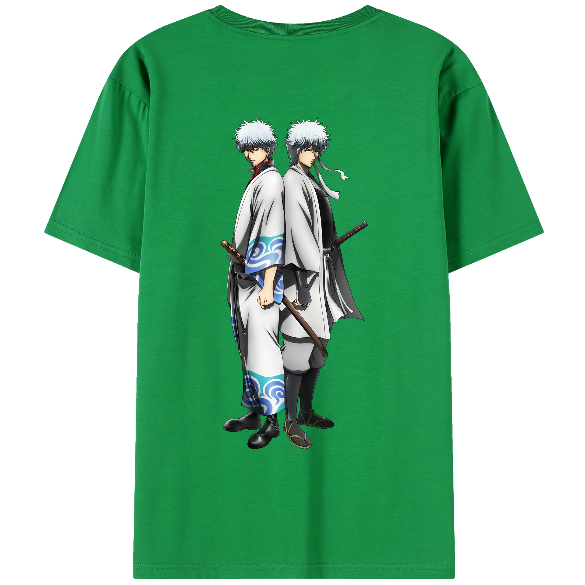 （画像用） ぎんたま 坂田銀時（さかたぎんとき） 神楽 志村新八（しむら しんぱち） GINTAMA Sakata Gintoki Kagura Shimura Shinpachi レディース半袖Tシャツ(バックプリント)