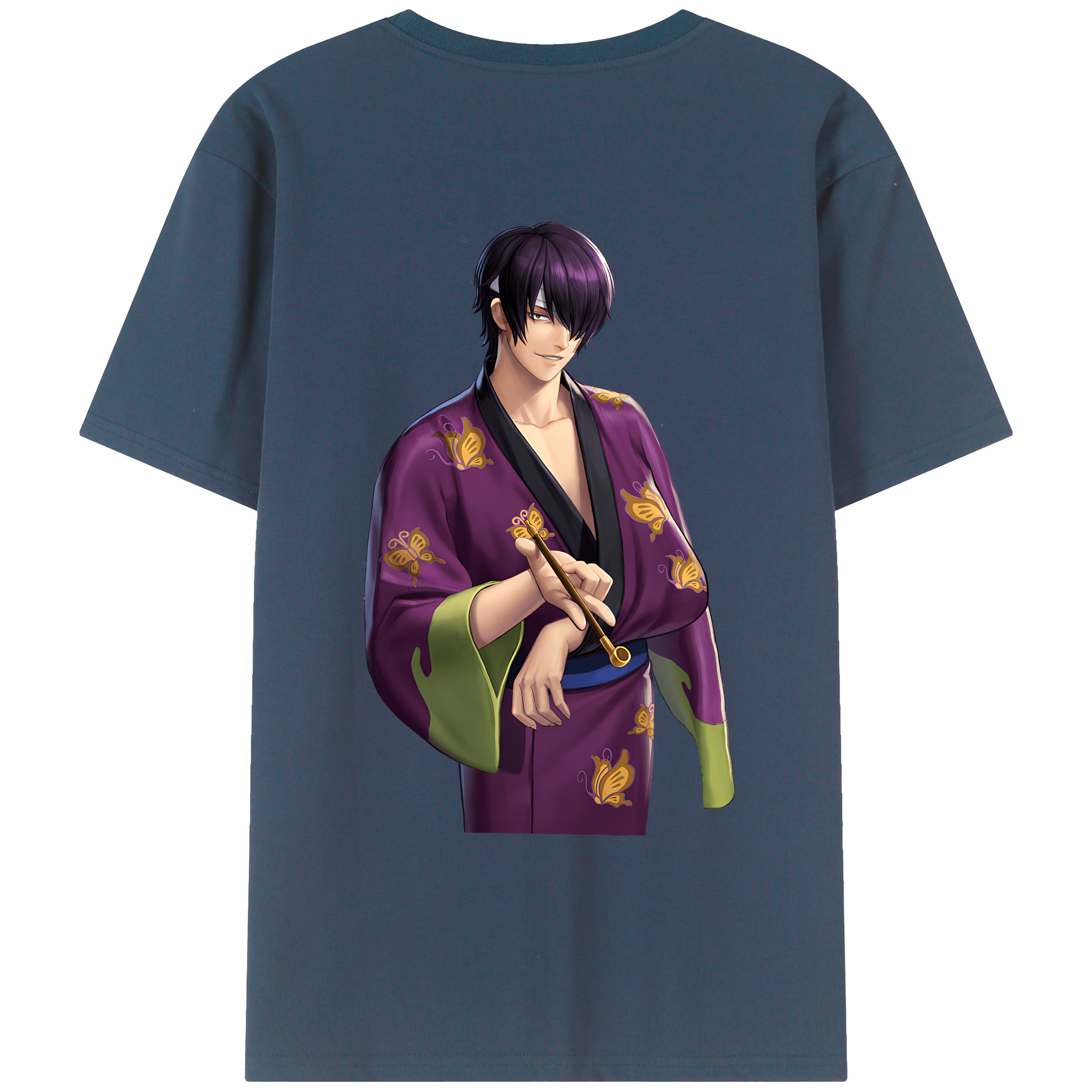 （画像用） ぎんたま 坂田銀時（さかたぎんとき） 神楽 志村新八（しむら しんぱち） GINTAMA Sakata Gintoki Kagura Shimura Shinpachi レディース半袖Tシャツ(バックプリント)