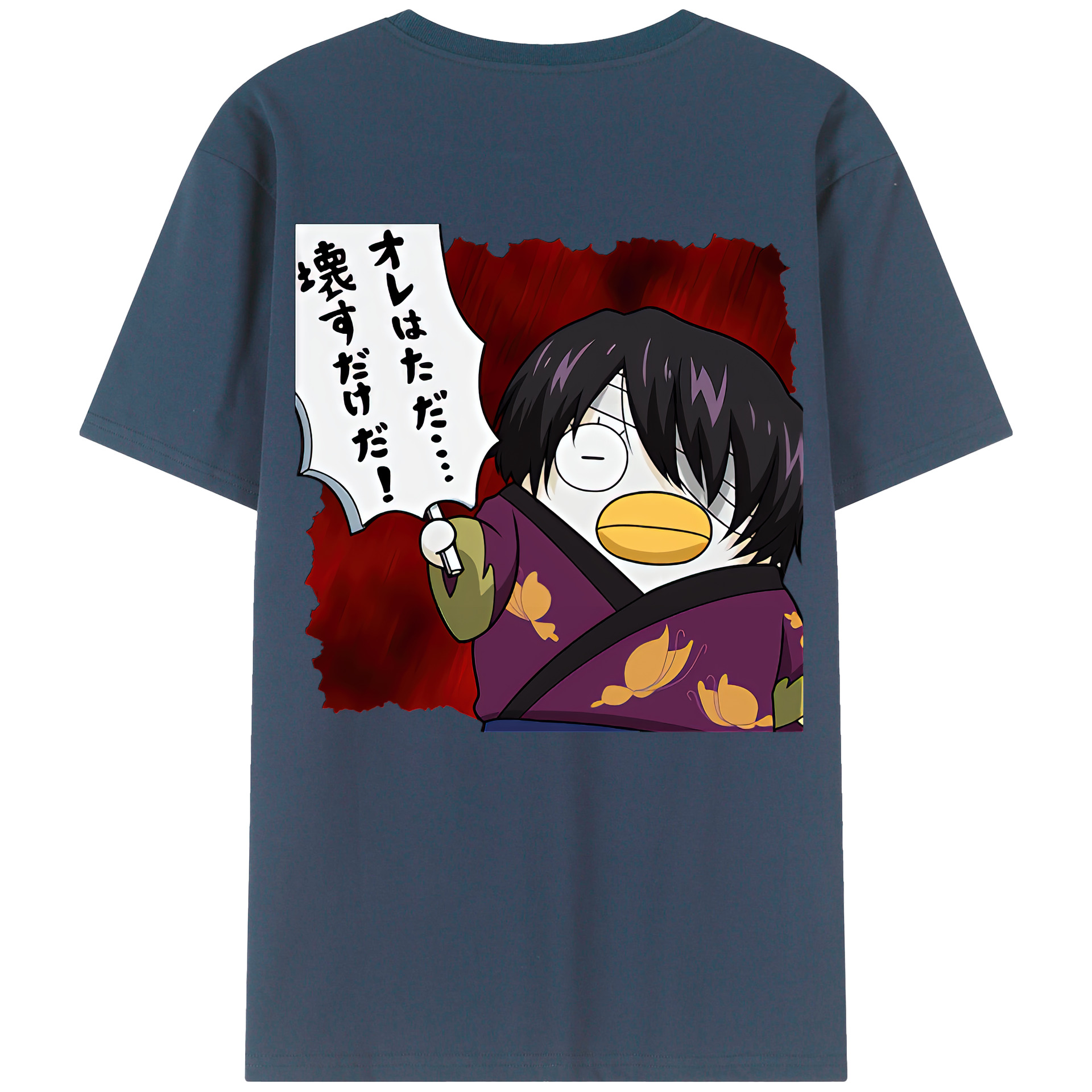 （画像用） ぎんたま 坂田銀時（さかたぎんとき） 神楽 志村新八（しむら しんぱち） GINTAMA Sakata Gintoki Kagura Shimura Shinpachi レディース半袖Tシャツ(バックプリント)