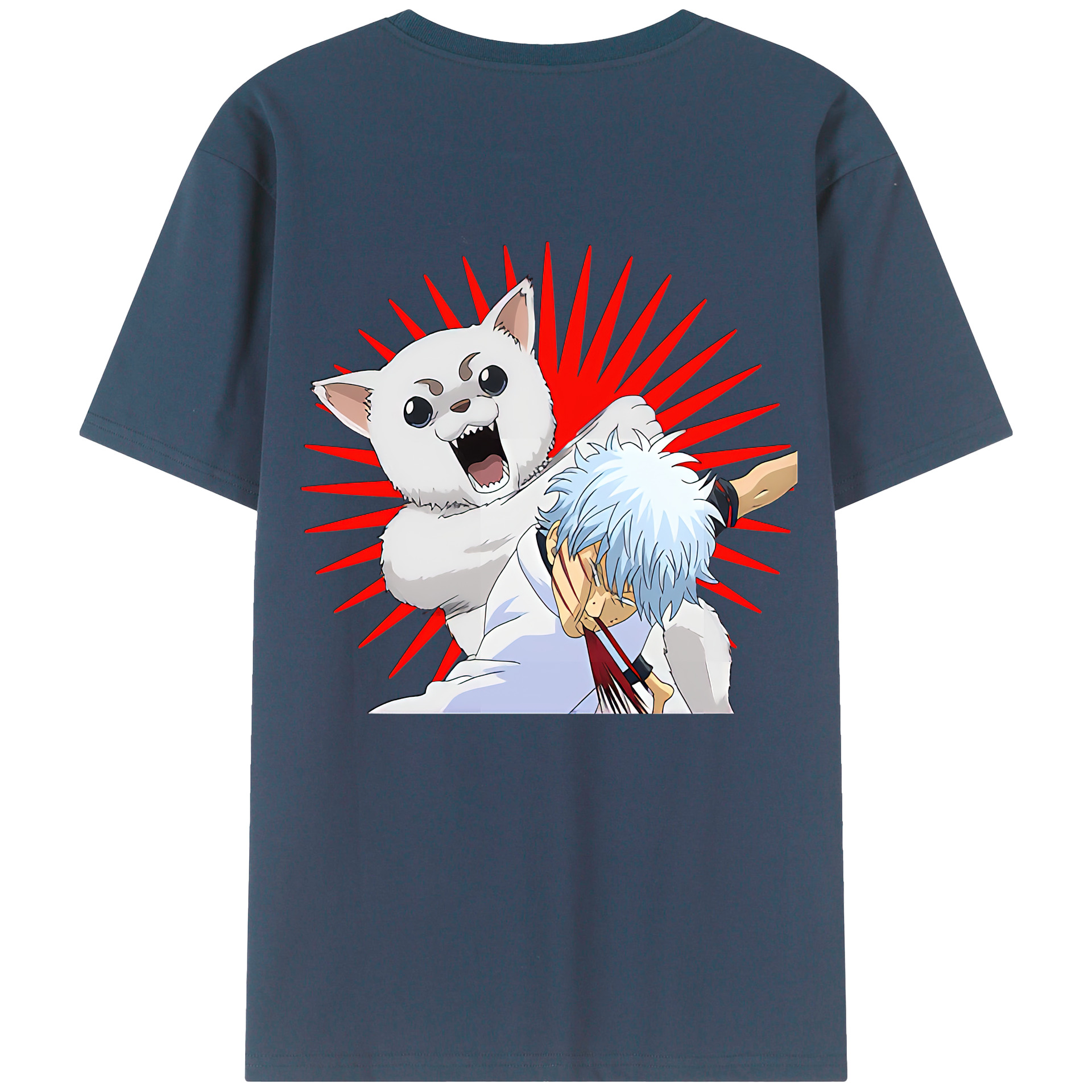 （画像用） ぎんたま 坂田銀時（さかたぎんとき） 神楽 志村新八（しむら しんぱち） GINTAMA Sakata Gintoki Kagura Shimura Shinpachi レディース半袖Tシャツ(バックプリント)
