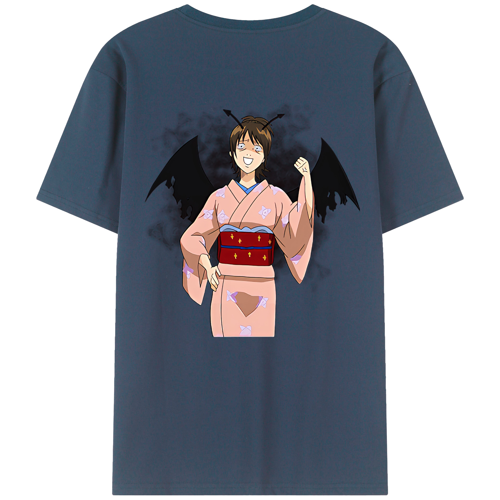 （画像用） ぎんたま 坂田銀時（さかたぎんとき） 神楽 志村新八（しむら しんぱち） GINTAMA Sakata Gintoki Kagura Shimura Shinpachi レディース半袖Tシャツ(バックプリント)