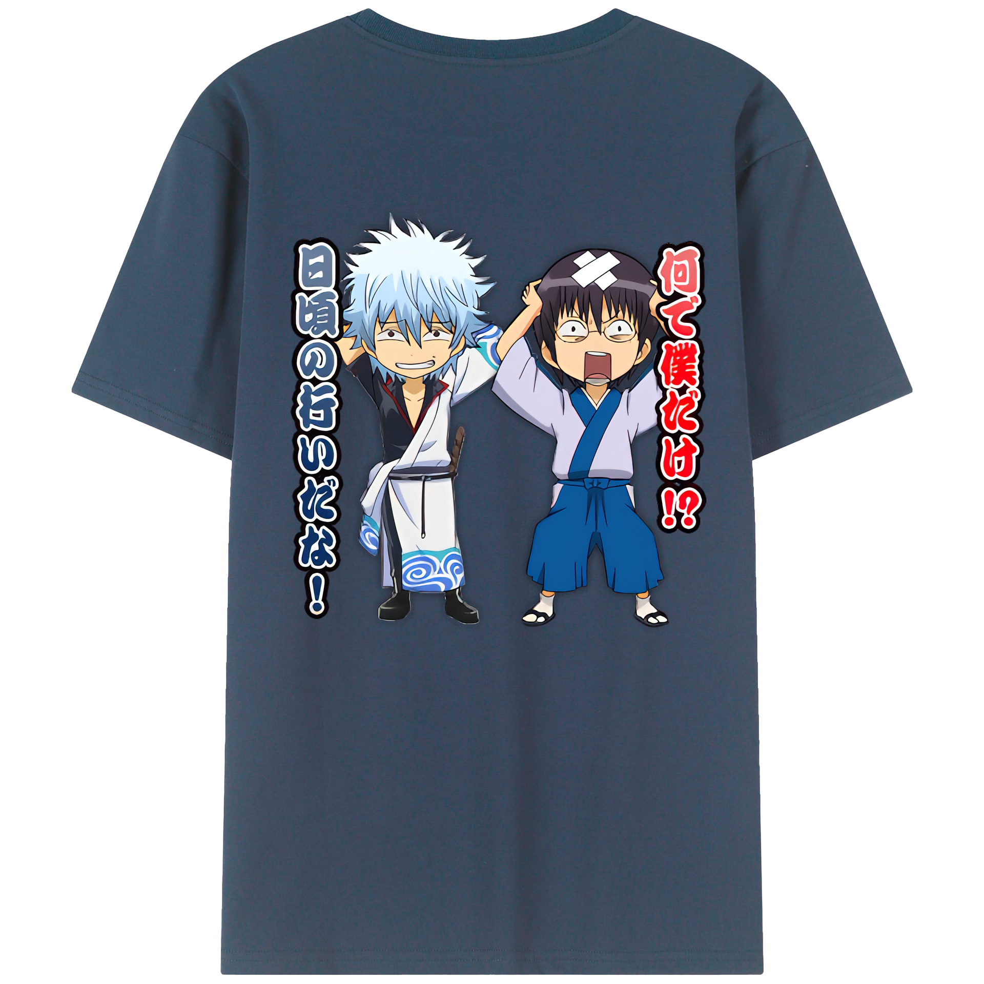 （画像用） ぎんたま 坂田銀時（さかたぎんとき） 神楽 志村新八（しむら しんぱち） GINTAMA Sakata Gintoki Kagura Shimura Shinpachi レディース半袖Tシャツ(バックプリント)