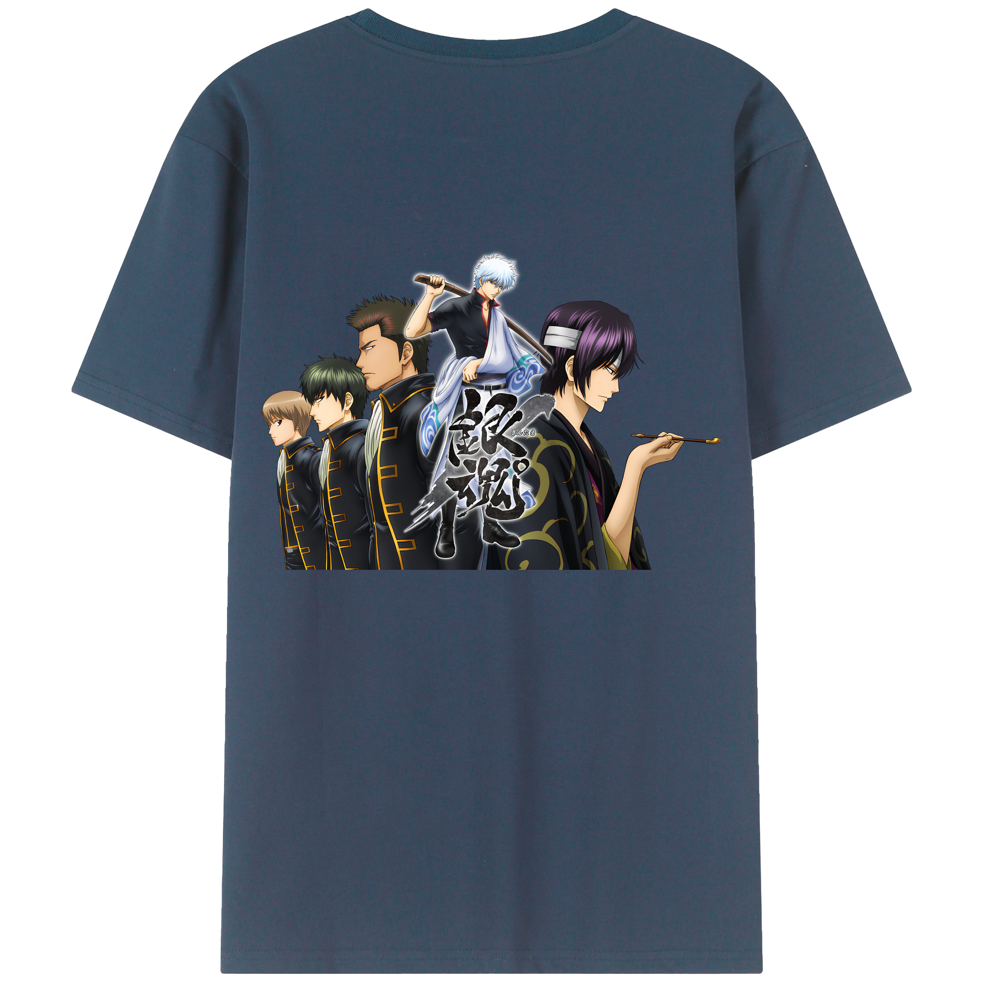 （画像用） ぎんたま 坂田銀時（さかたぎんとき） 神楽 志村新八（しむら しんぱち） GINTAMA Sakata Gintoki Kagura Shimura Shinpachi レディース半袖Tシャツ(バックプリント)