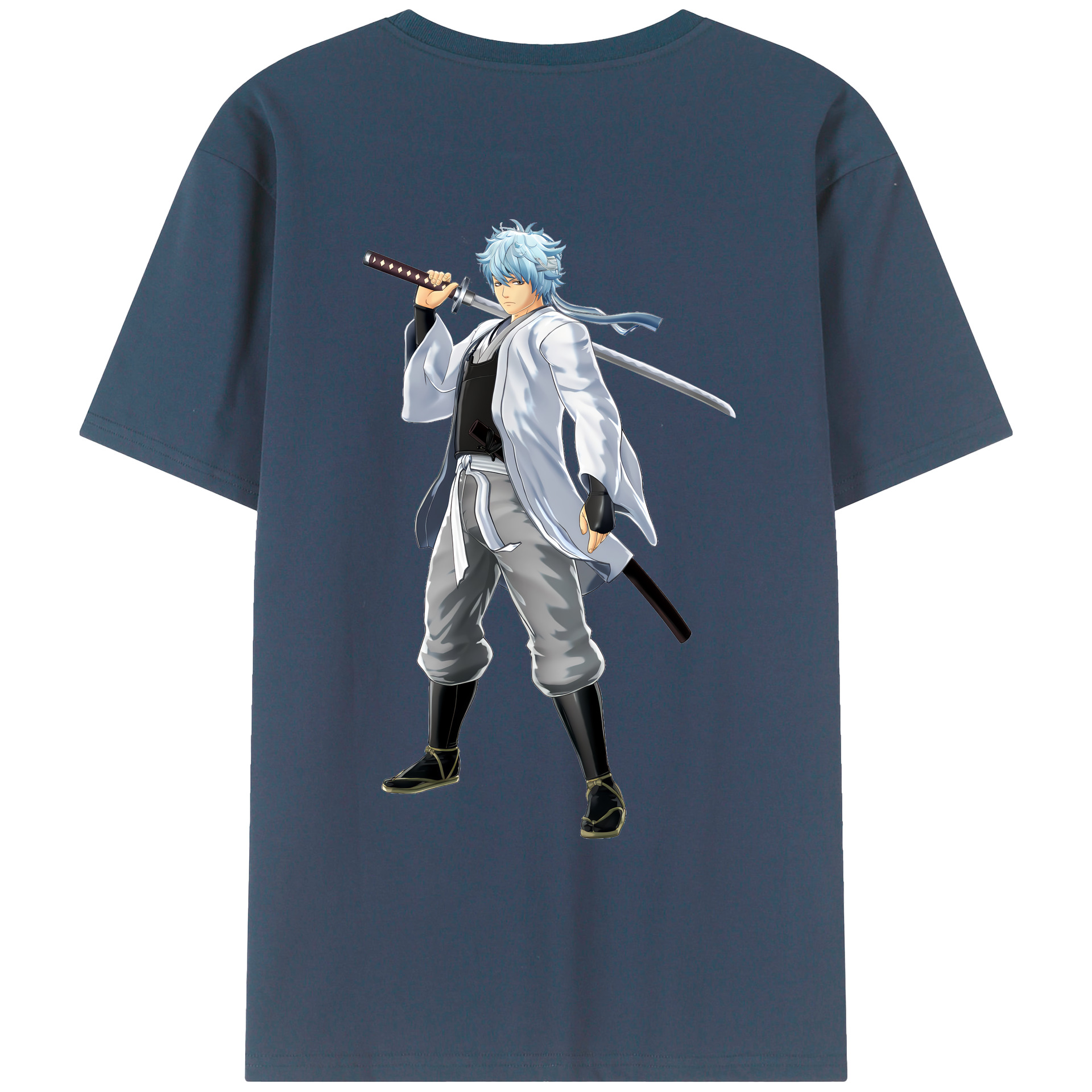 （画像用） ぎんたま 坂田銀時（さかたぎんとき） 神楽 志村新八（しむら しんぱち） GINTAMA Sakata Gintoki Kagura Shimura Shinpachi レディース半袖Tシャツ(バックプリント)