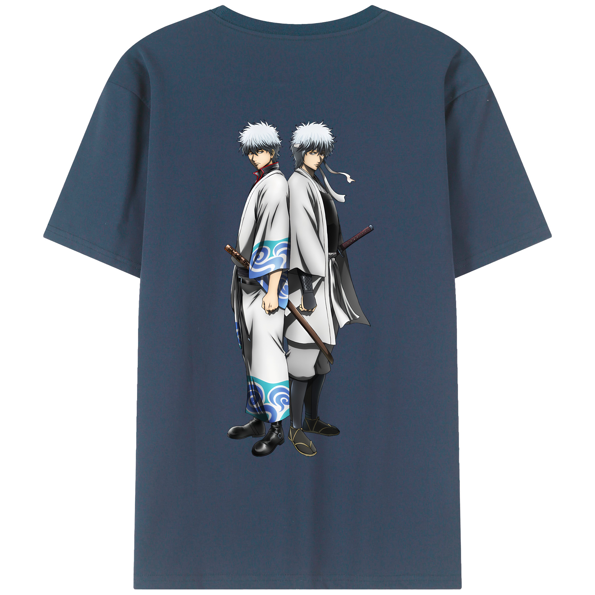 （画像用） ぎんたま 坂田銀時（さかたぎんとき） 神楽 志村新八（しむら しんぱち） GINTAMA Sakata Gintoki Kagura Shimura Shinpachi レディース半袖Tシャツ(バックプリント)