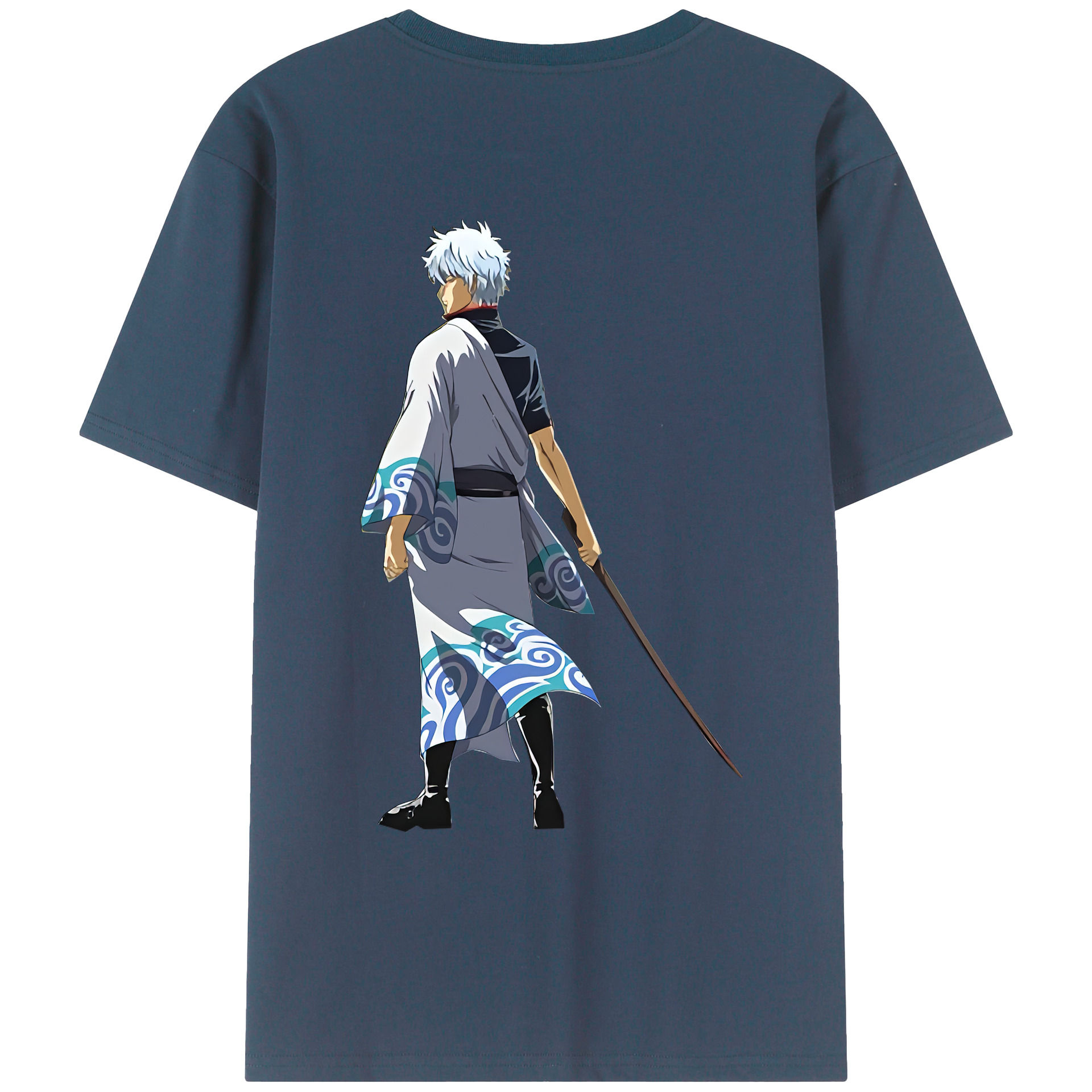 （画像用） ぎんたま 坂田銀時（さかたぎんとき） 神楽 志村新八（しむら しんぱち） GINTAMA Sakata Gintoki Kagura Shimura Shinpachi レディース半袖Tシャツ(バックプリント)