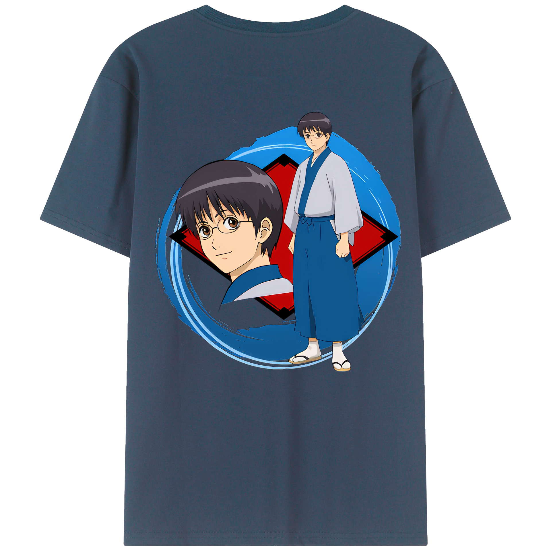 （画像用） ぎんたま 坂田銀時（さかたぎんとき） 神楽 志村新八（しむら しんぱち） GINTAMA Sakata Gintoki Kagura Shimura Shinpachi レディース半袖Tシャツ(バックプリント)