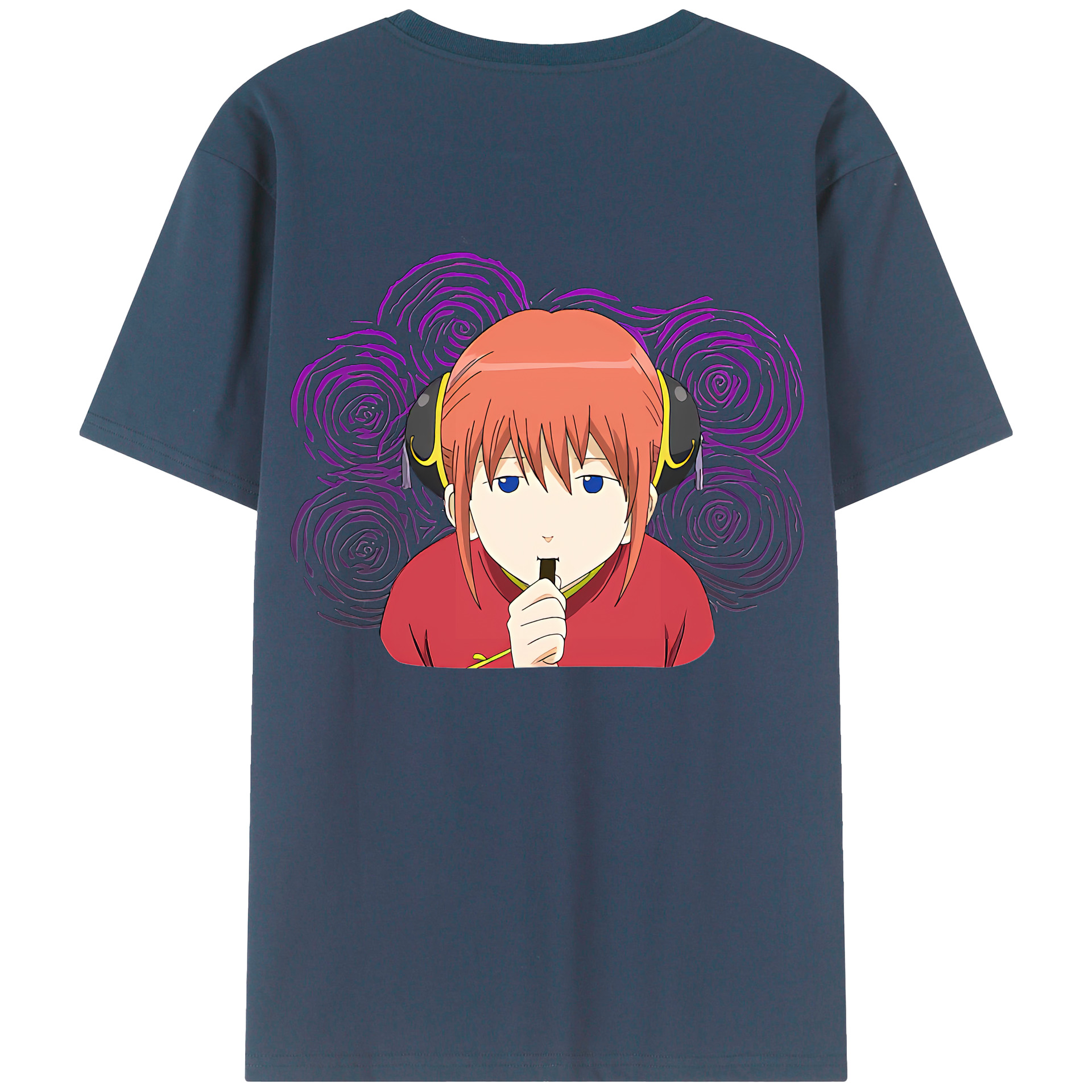 （画像用） ぎんたま 坂田銀時（さかたぎんとき） 神楽 志村新八（しむら しんぱち） GINTAMA Sakata Gintoki Kagura Shimura Shinpachi レディース半袖Tシャツ(バックプリント)