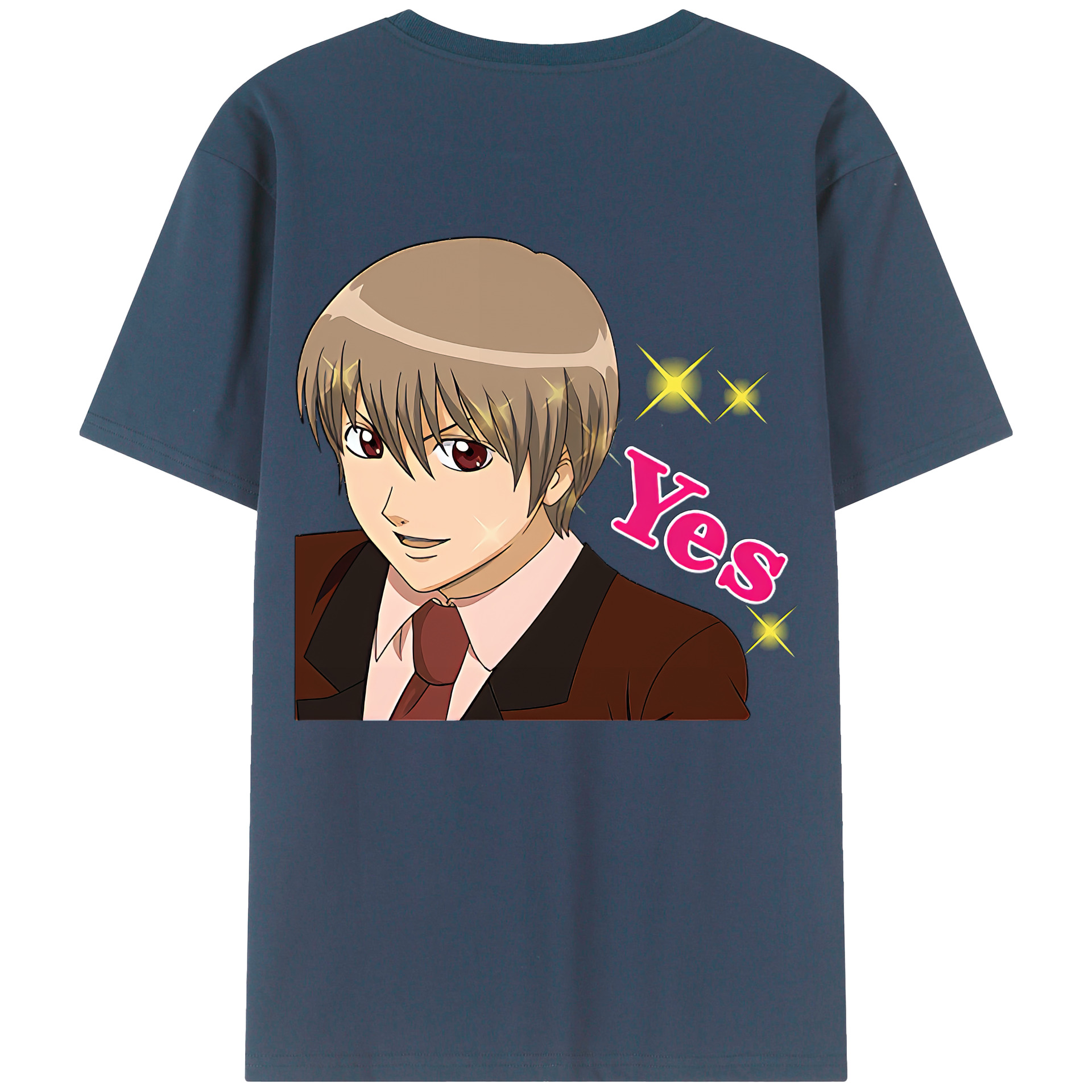 （画像用） ぎんたま 坂田銀時（さかたぎんとき） 神楽 志村新八（しむら しんぱち） GINTAMA Sakata Gintoki Kagura Shimura Shinpachi レディース半袖Tシャツ(バックプリント)