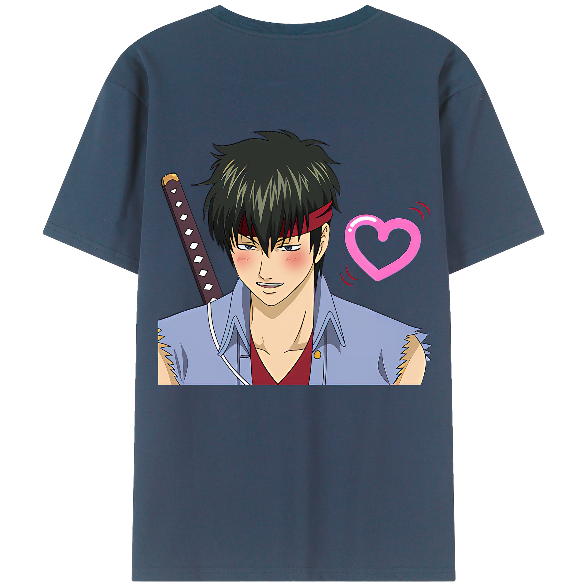 （画像用） ぎんたま 坂田銀時（さかたぎんとき） 神楽 志村新八（しむら しんぱち） GINTAMA Sakata Gintoki Kagura Shimura Shinpachi レディース半袖Tシャツ(バックプリント)