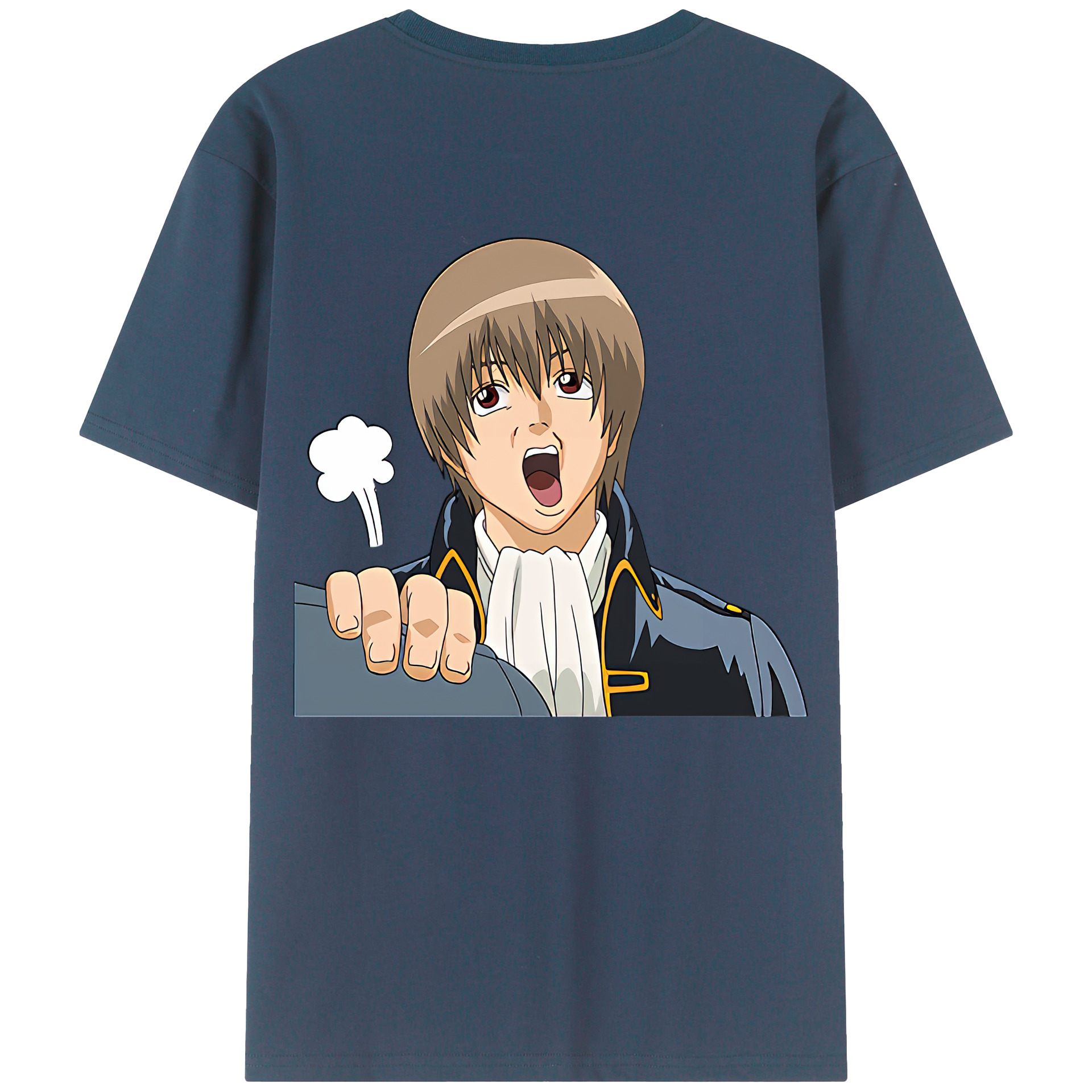 （画像用） ぎんたま 坂田銀時（さかたぎんとき） 神楽 志村新八（しむら しんぱち） GINTAMA Sakata Gintoki Kagura Shimura Shinpachi レディース半袖Tシャツ(バックプリント)