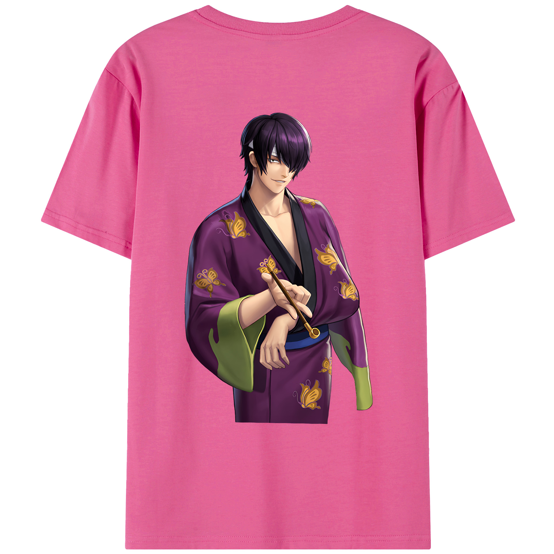 （画像用） ぎんたま 坂田銀時（さかたぎんとき） 神楽 志村新八（しむら しんぱち） GINTAMA Sakata Gintoki Kagura Shimura Shinpachi レディース半袖Tシャツ(バックプリント)